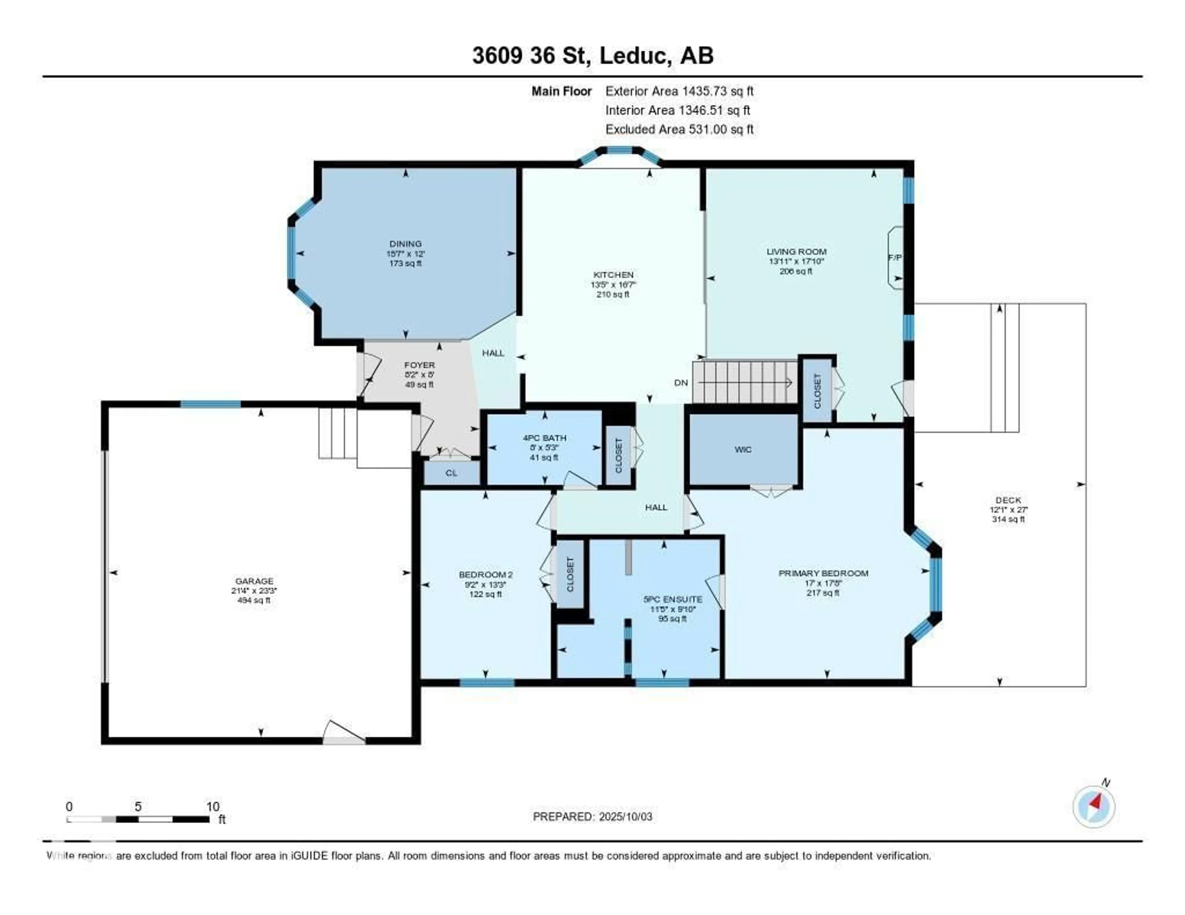 Floor plan for 3609 36 ST, Leduc Alberta T9E6J8