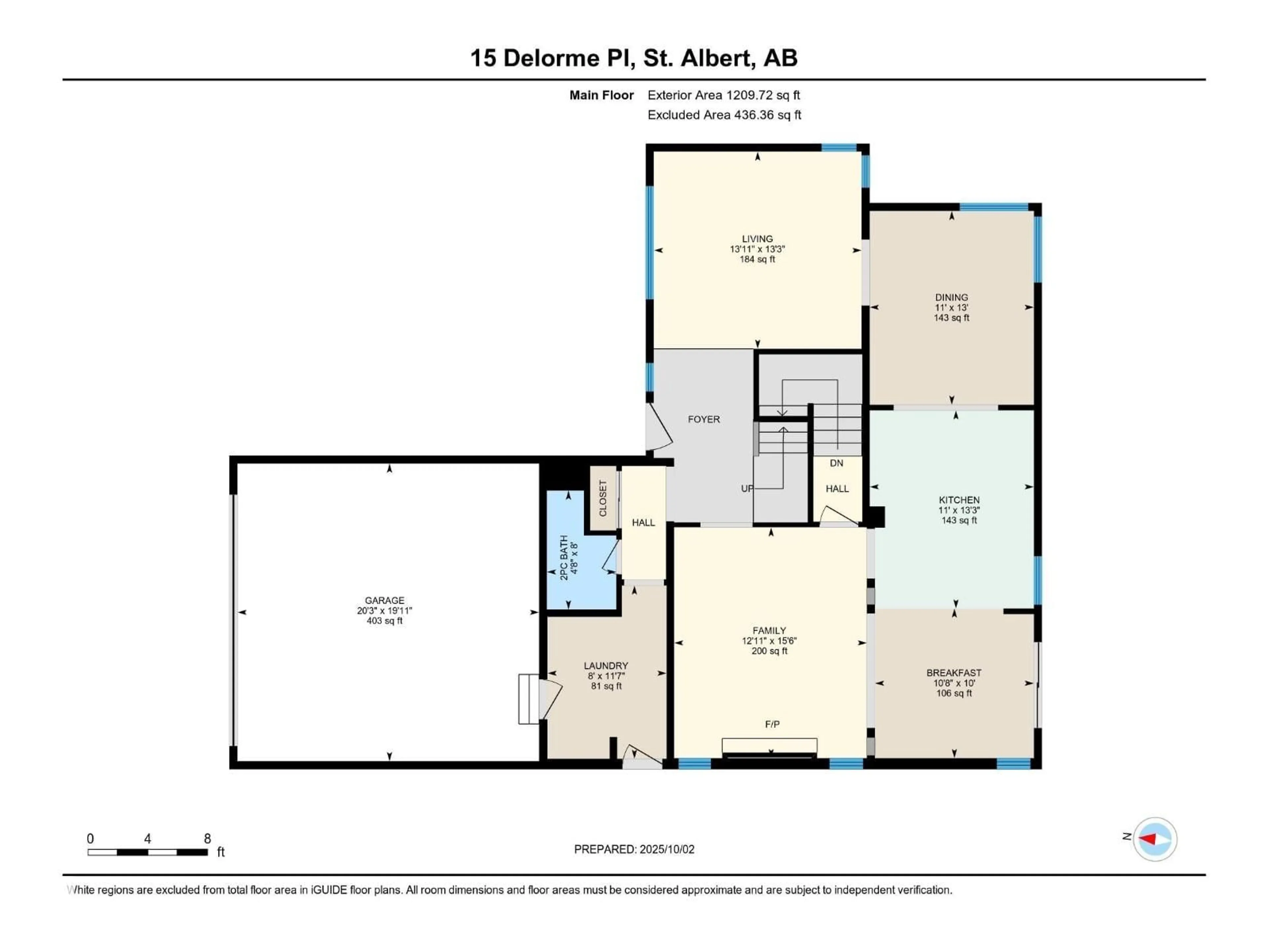 Floor plan for 15 DELORME PL, St. Albert Alberta T8N4V9