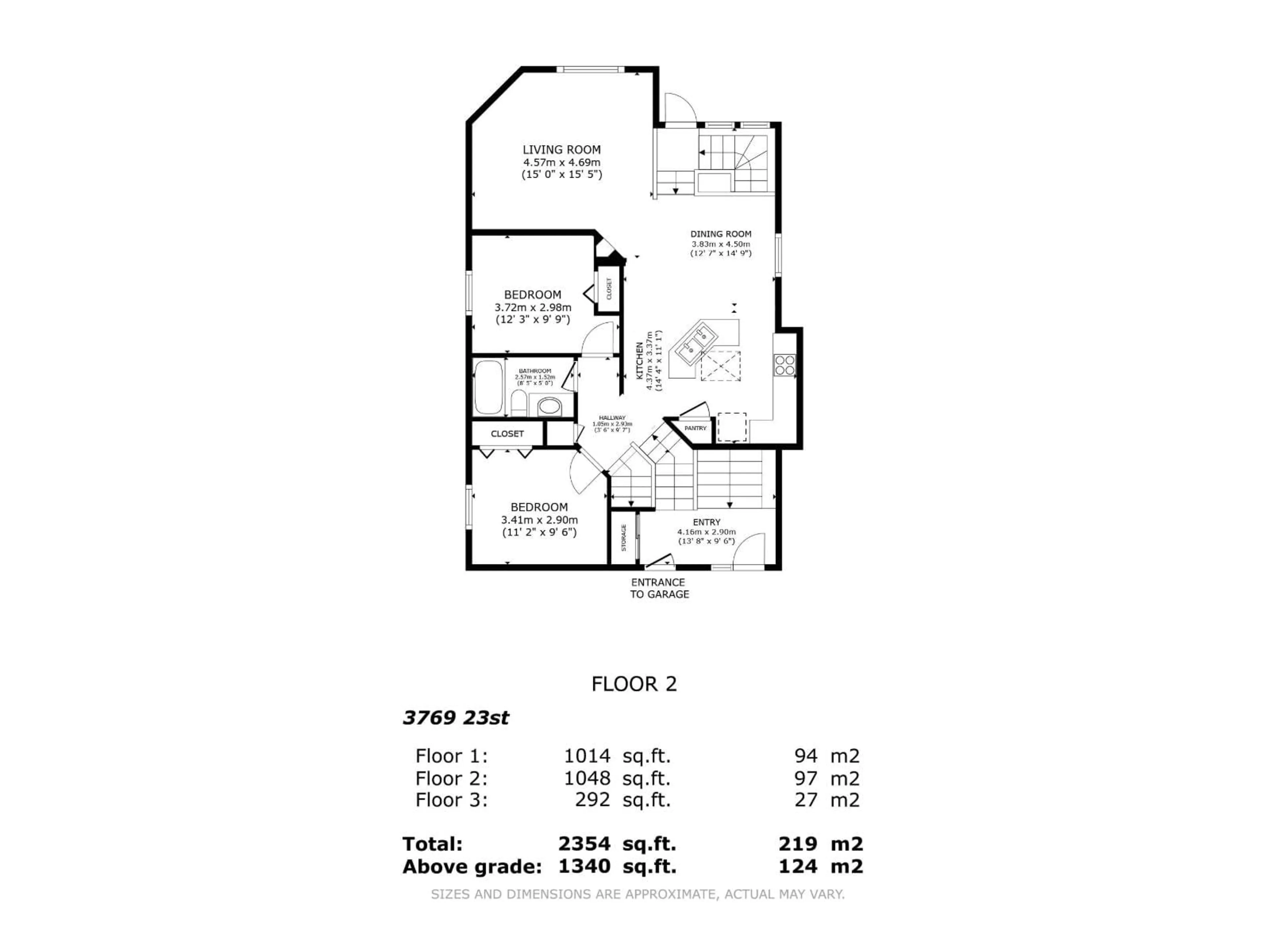 Floor plan for 3769 23 ST, Edmonton Alberta T6T1N8
