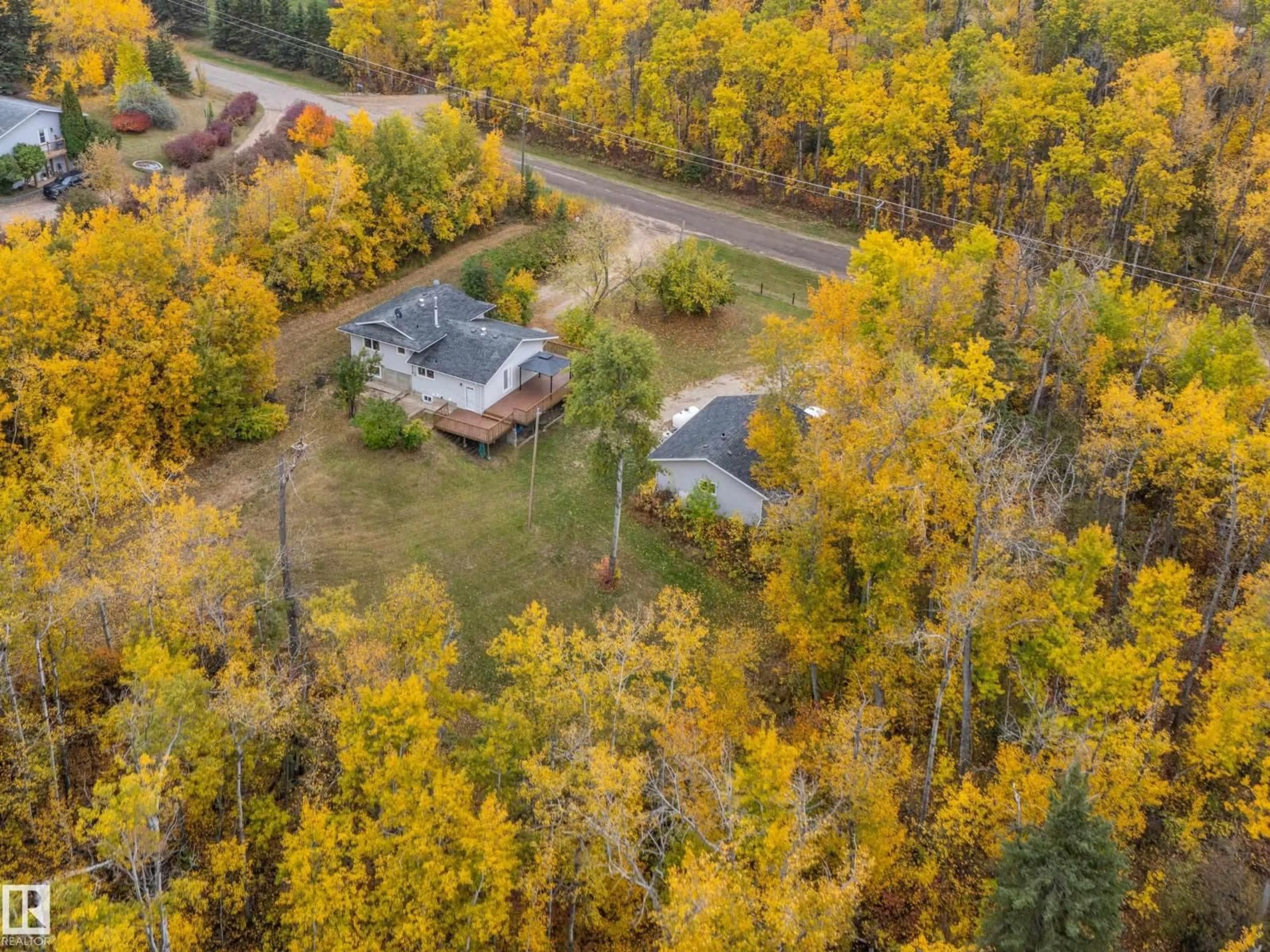A pic from outside/outdoor area/front of a property/back of a property/a pic from drone, forest/trees view for 42204B TWP RD 624, Rural Bonnyville M.D. Alberta T0A1T0