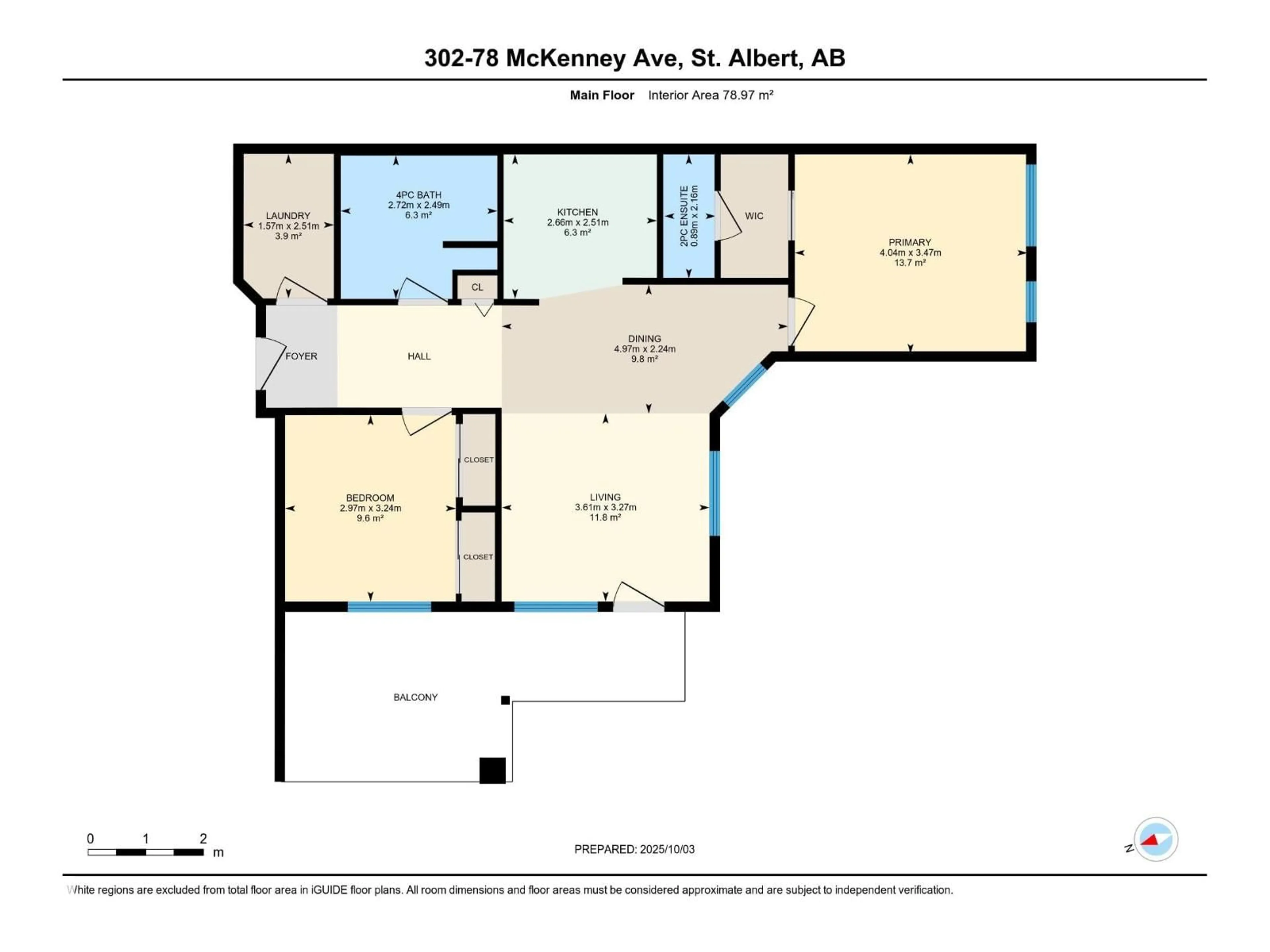 Floor plan for 302 - 302 MCKENNEY AV, St. Albert Alberta T8N1L9