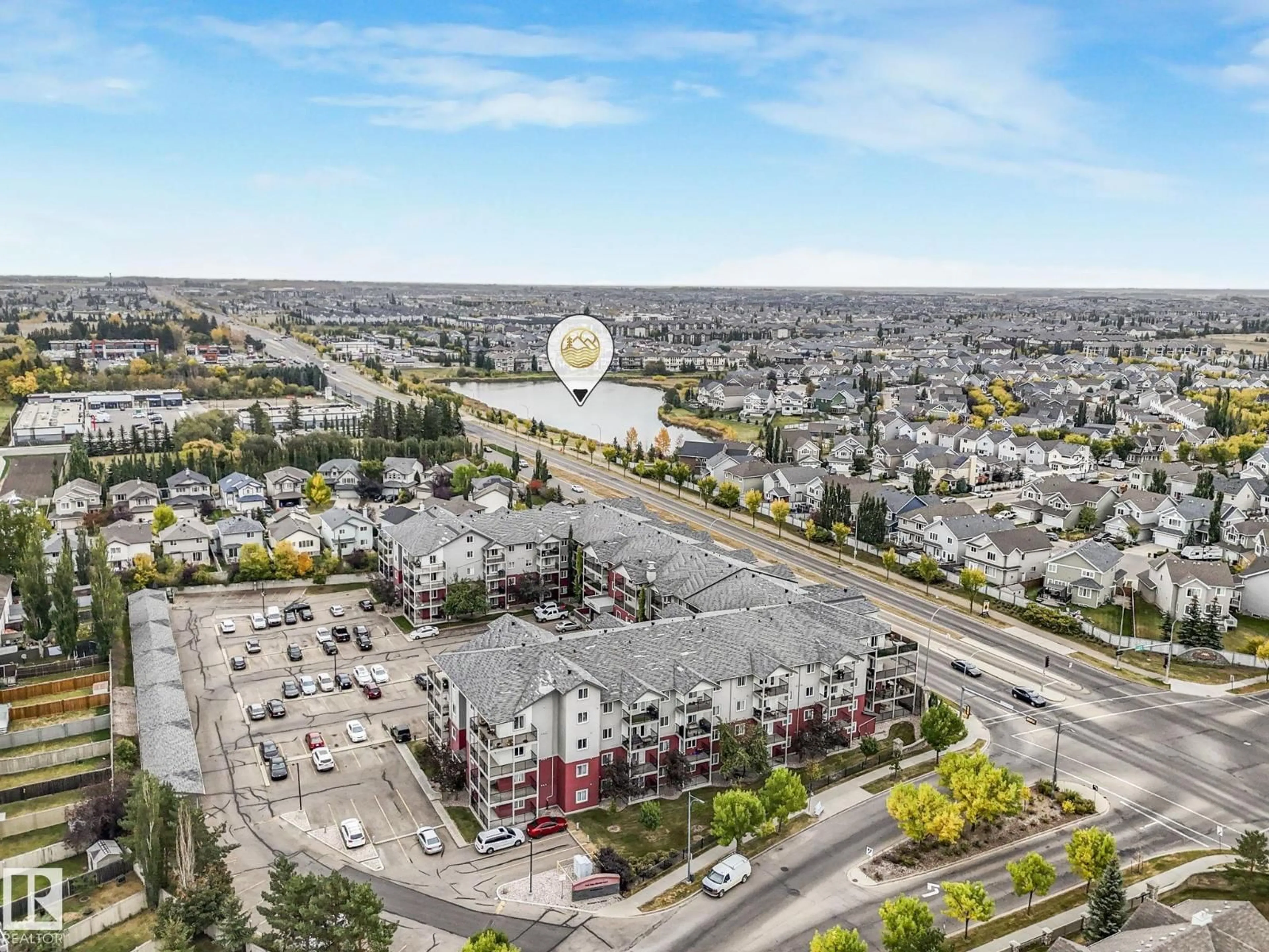 A pic from outside/outdoor area/front of a property/back of a property/a pic from drone, unknown for 111 - 326 EDWARDS DR, Edmonton Alberta T6X0C4