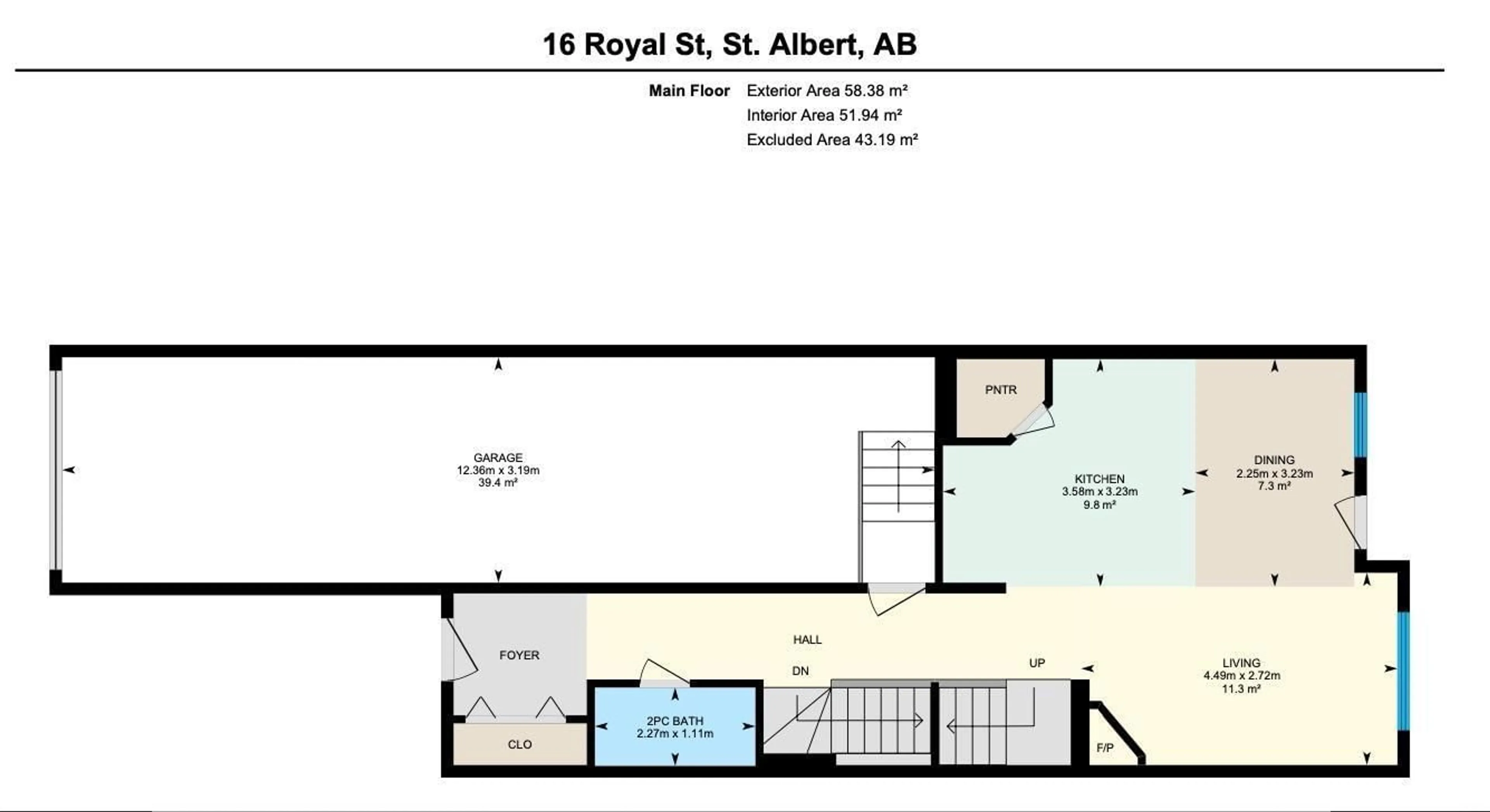 Floor plan for 16 ROYAL ST, St. Albert Alberta T8N7N8