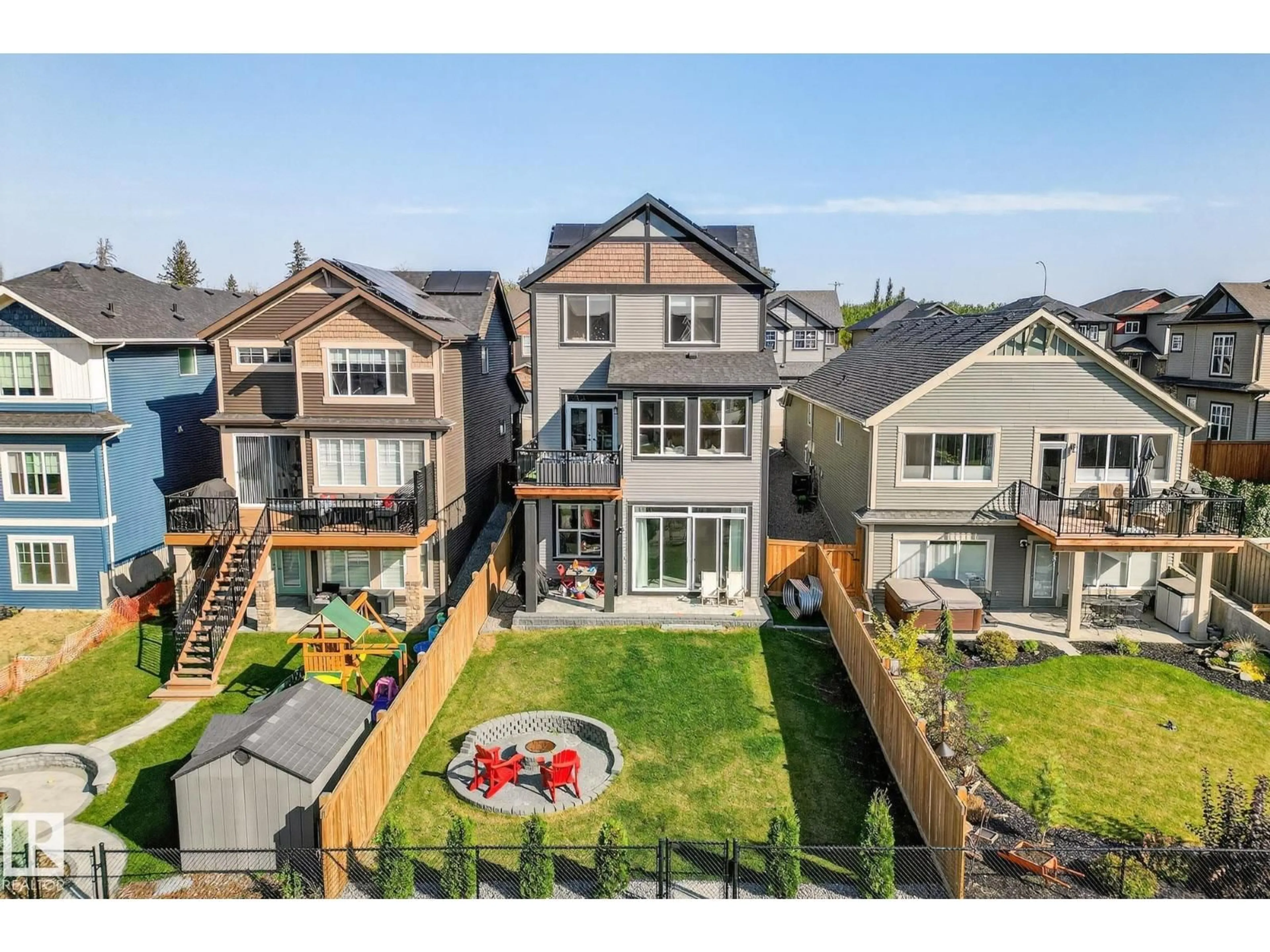 A pic from outside/outdoor area/front of a property/back of a property/a pic from drone, mountain view for 520 MERLIN LANDING LD, Edmonton Alberta T5S0H5