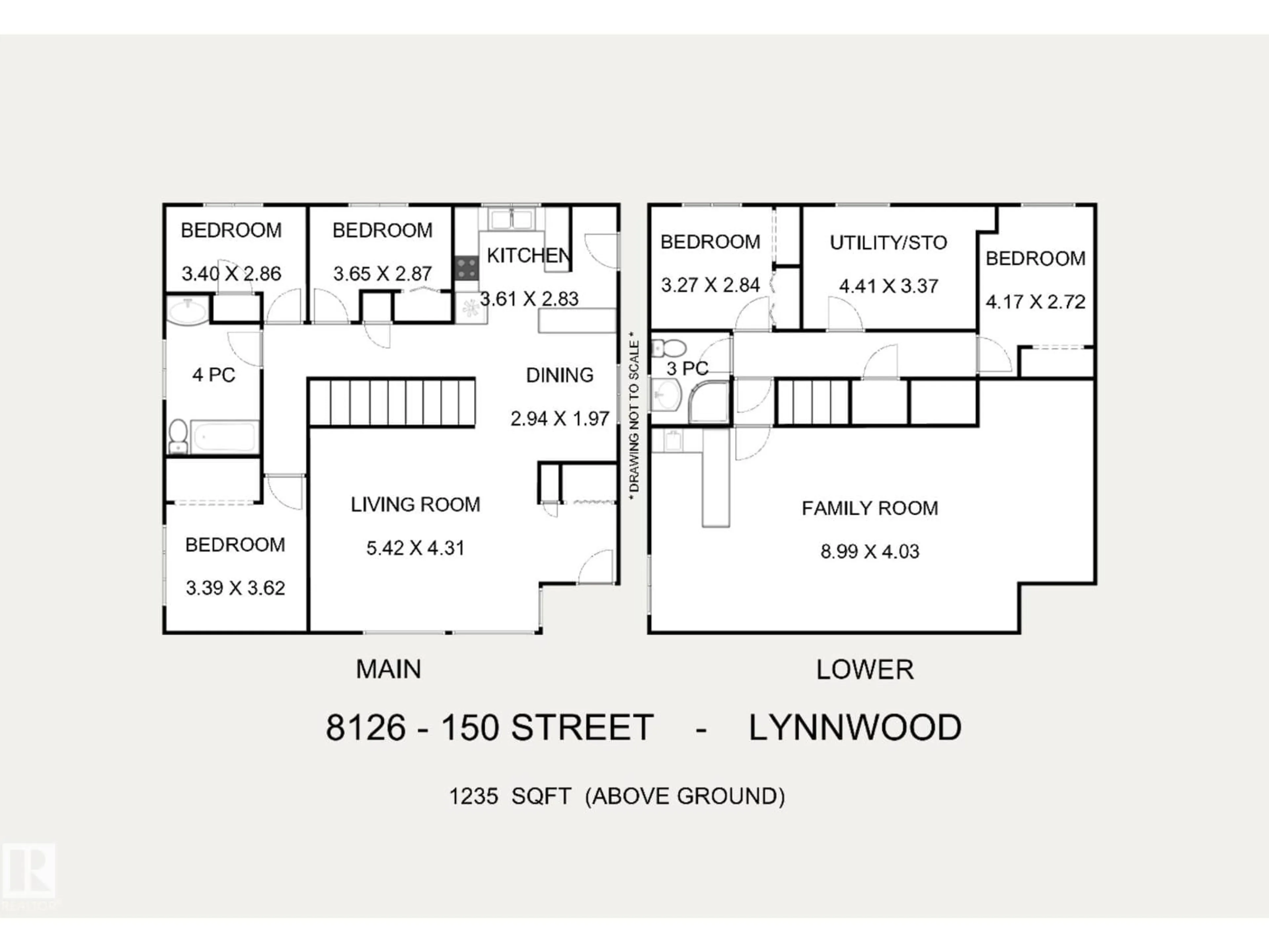 Floor plan for 8126 150 ST, Edmonton Alberta T5R1E1