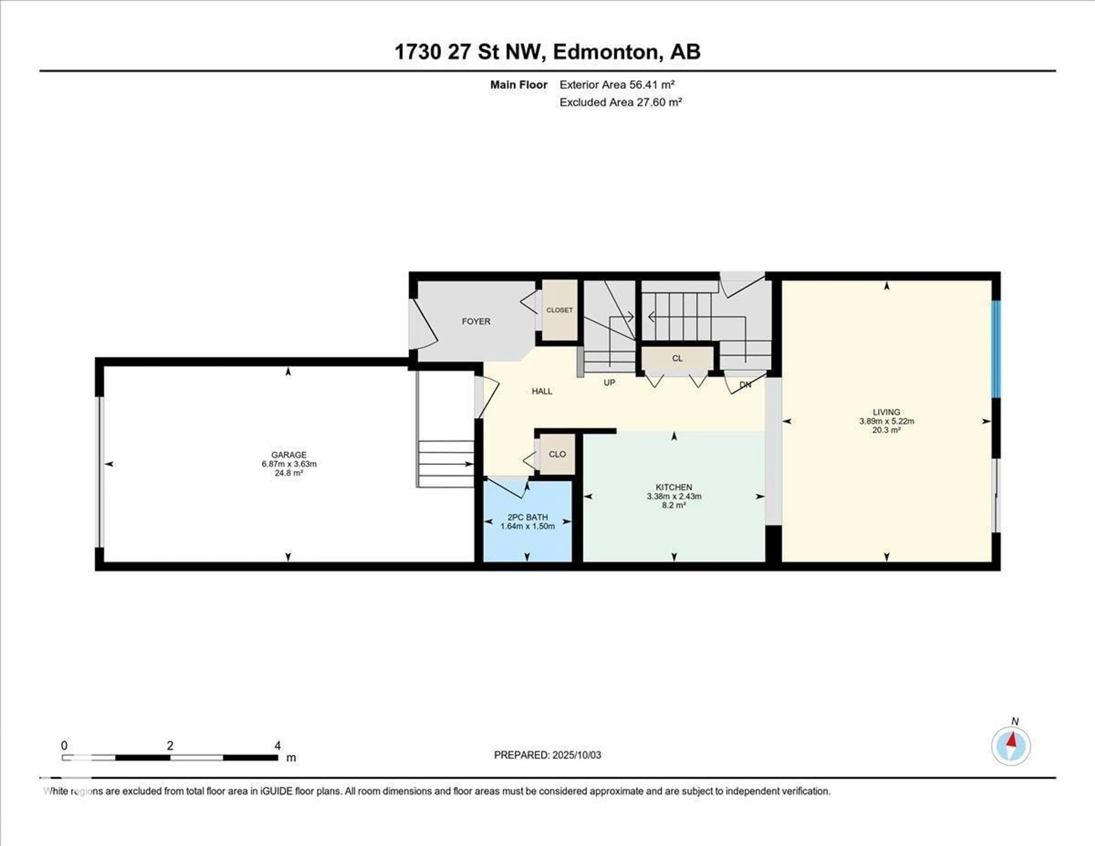 Floor plan for NW - 1730 27 ST, Edmonton Alberta T6T2G6