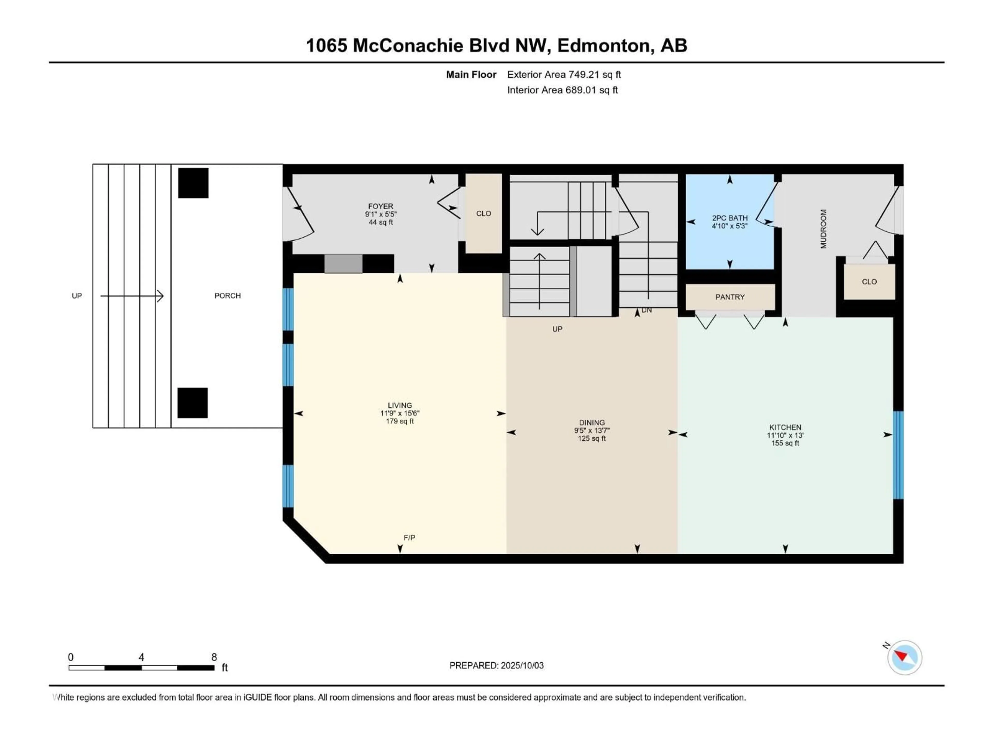 Floor plan for 1065 MCCONACHIE BV, Edmonton Alberta T5Y0P7