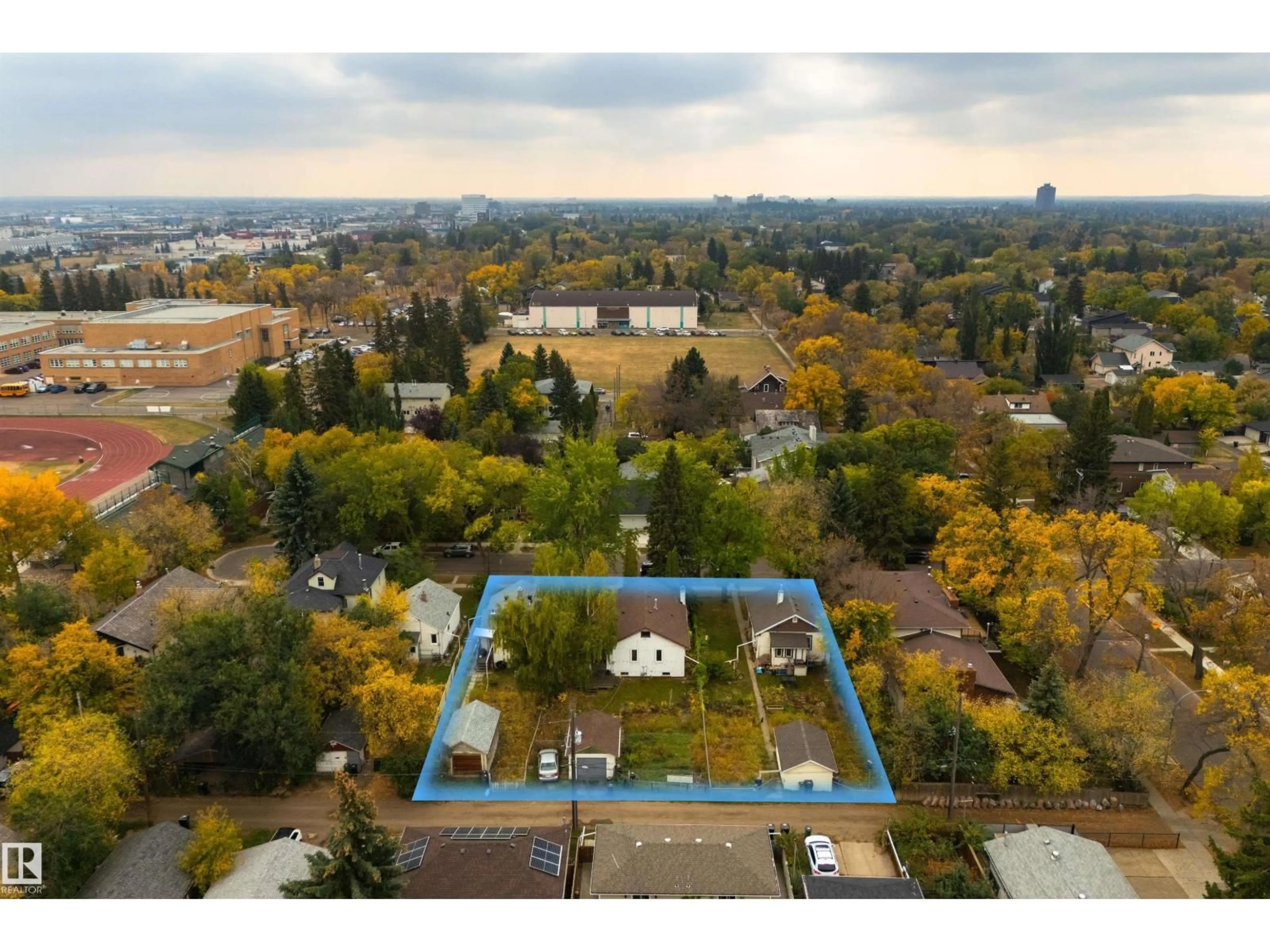 A pic from outside/outdoor area/front of a property/back of a property/a pic from drone, unknown for 10526 74 AV, Edmonton Alberta T6E1G2