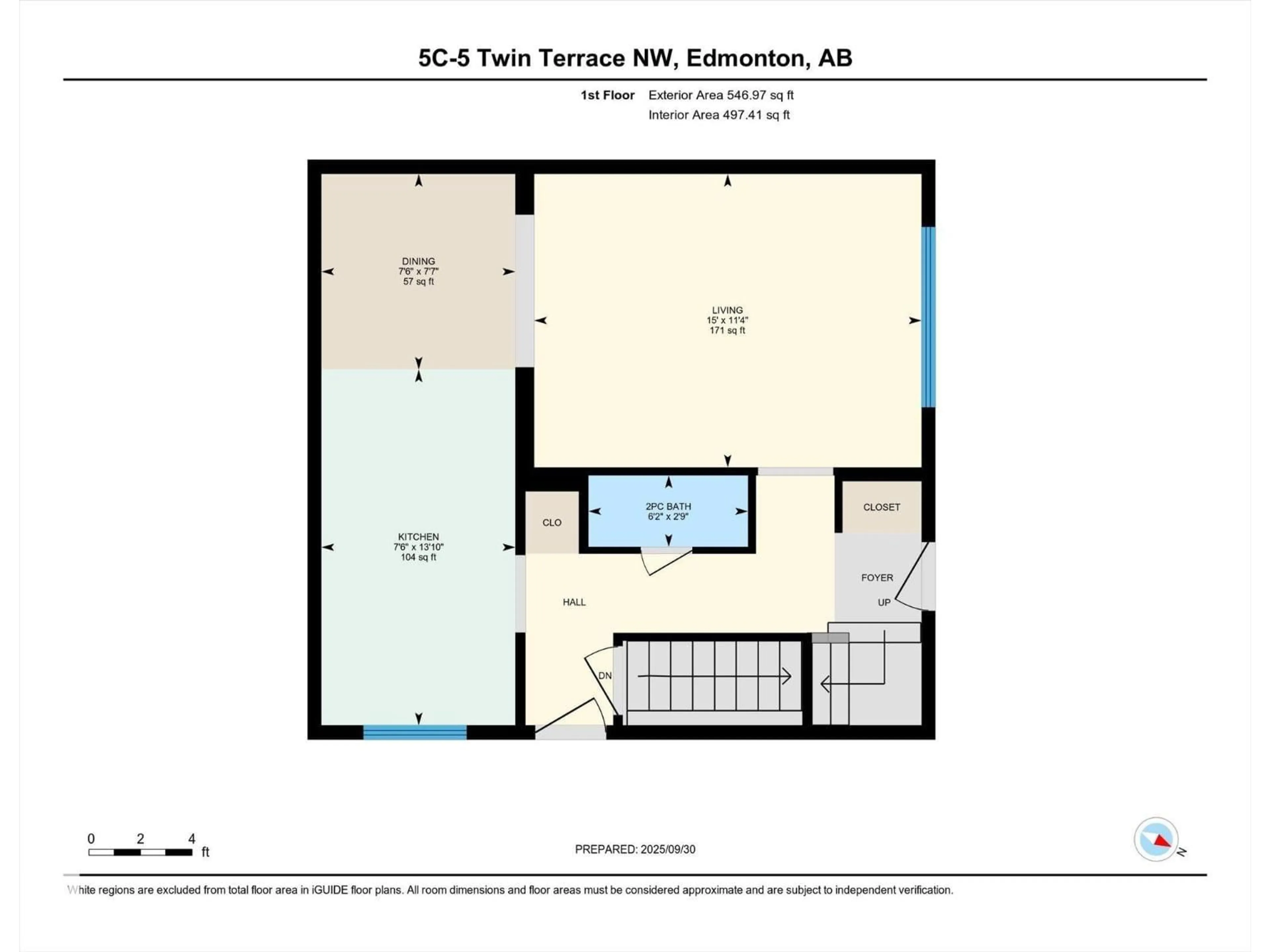 Floor plan for 5C TWIN TC NW, Edmonton Alberta T6K1V4