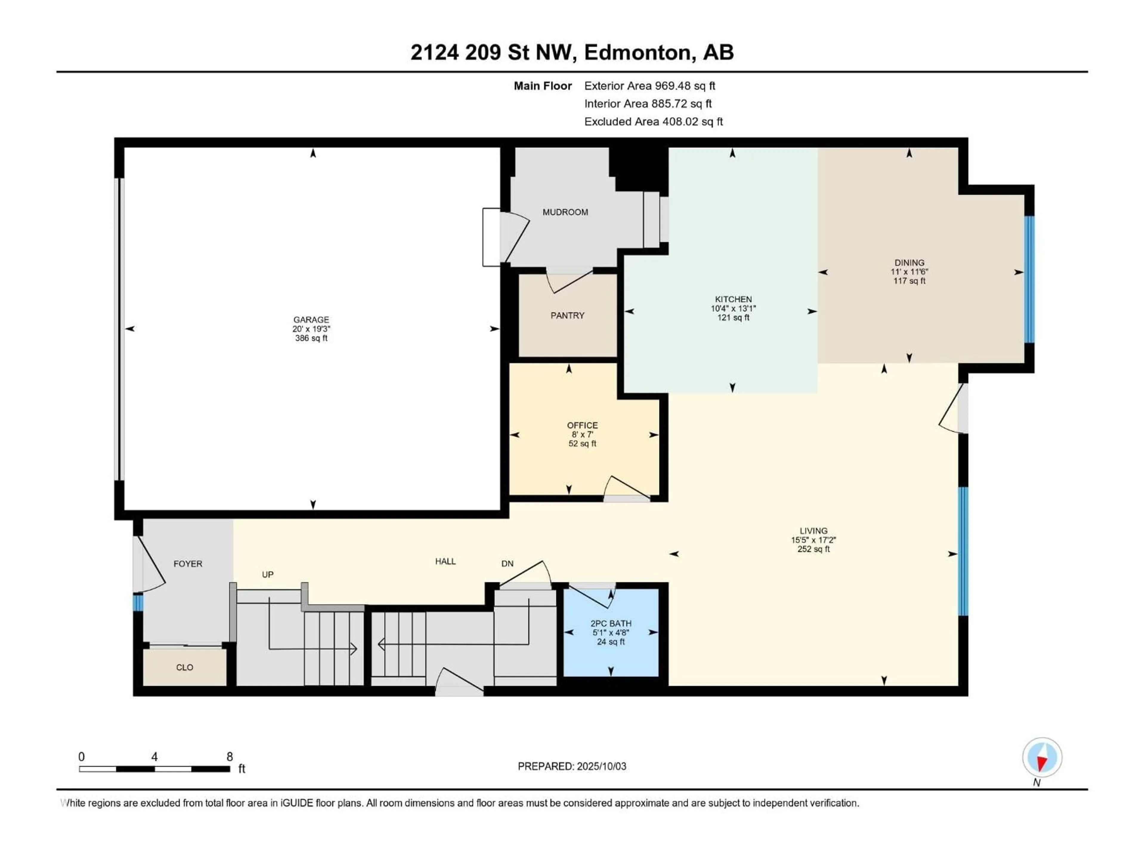Floor plan for NW - 2124 209 ST, Edmonton Alberta T6M2X6