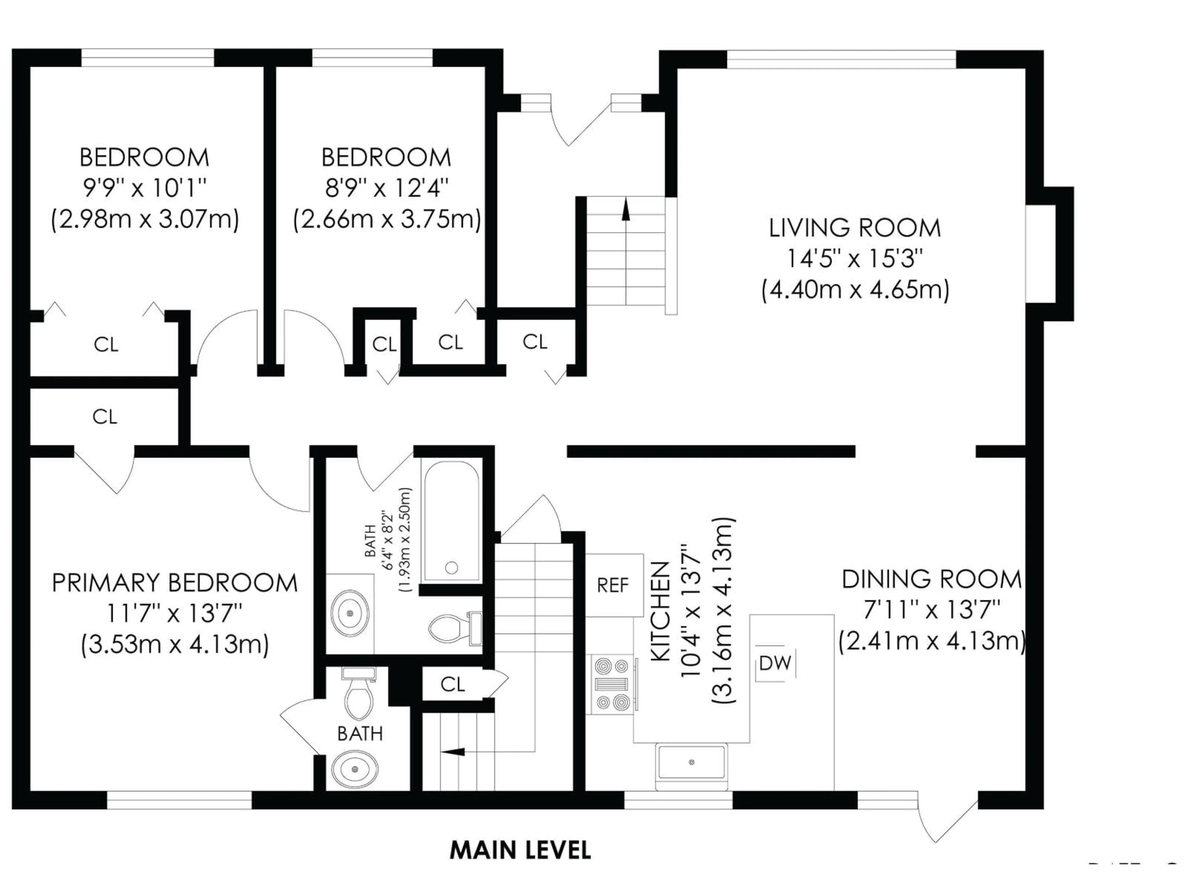 Floor plan for 8508 43 AV, Edmonton Alberta T6K1B1