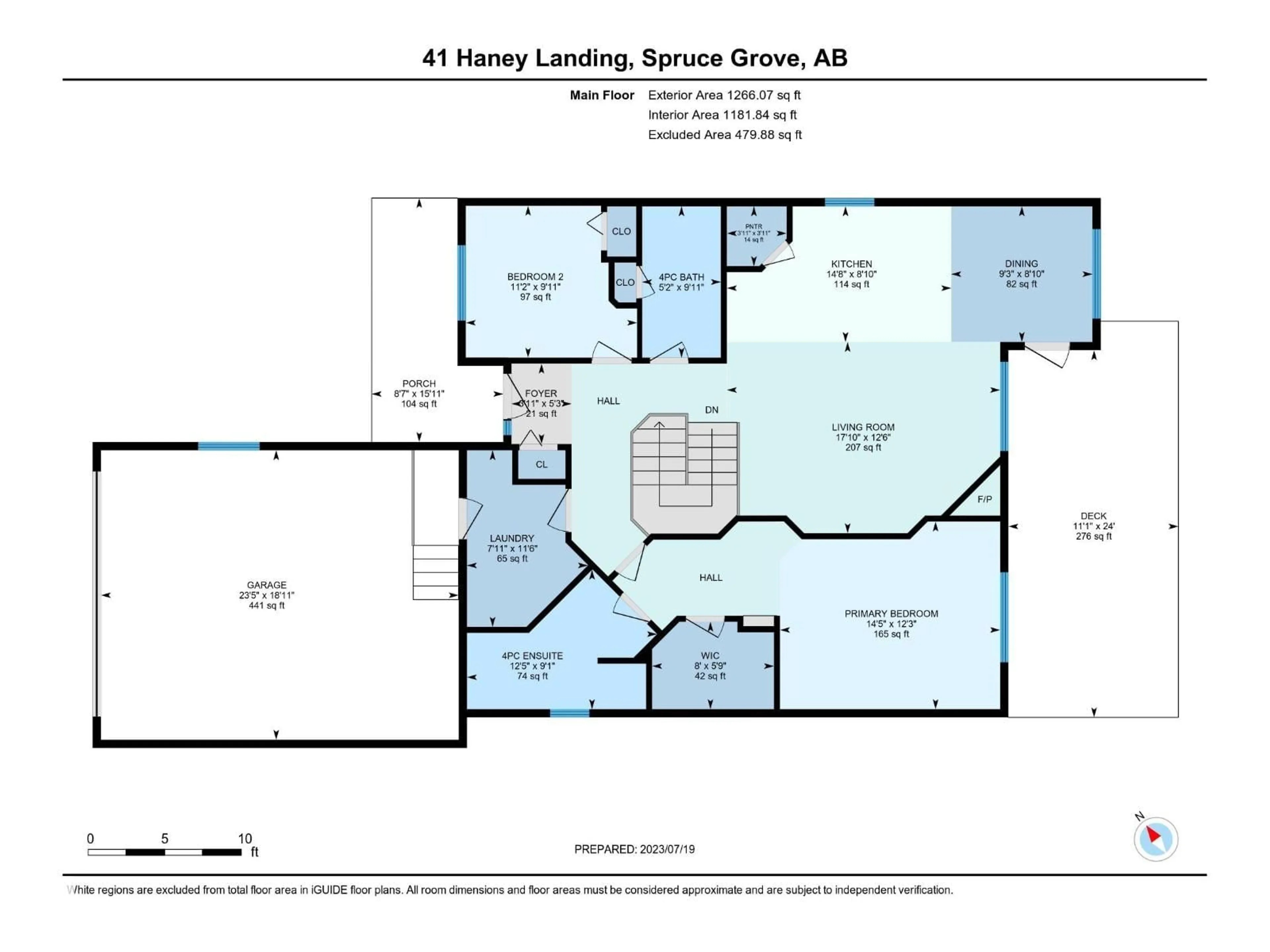 Floor plan for 41 HANEY LD, Spruce Grove Alberta T7X0A2