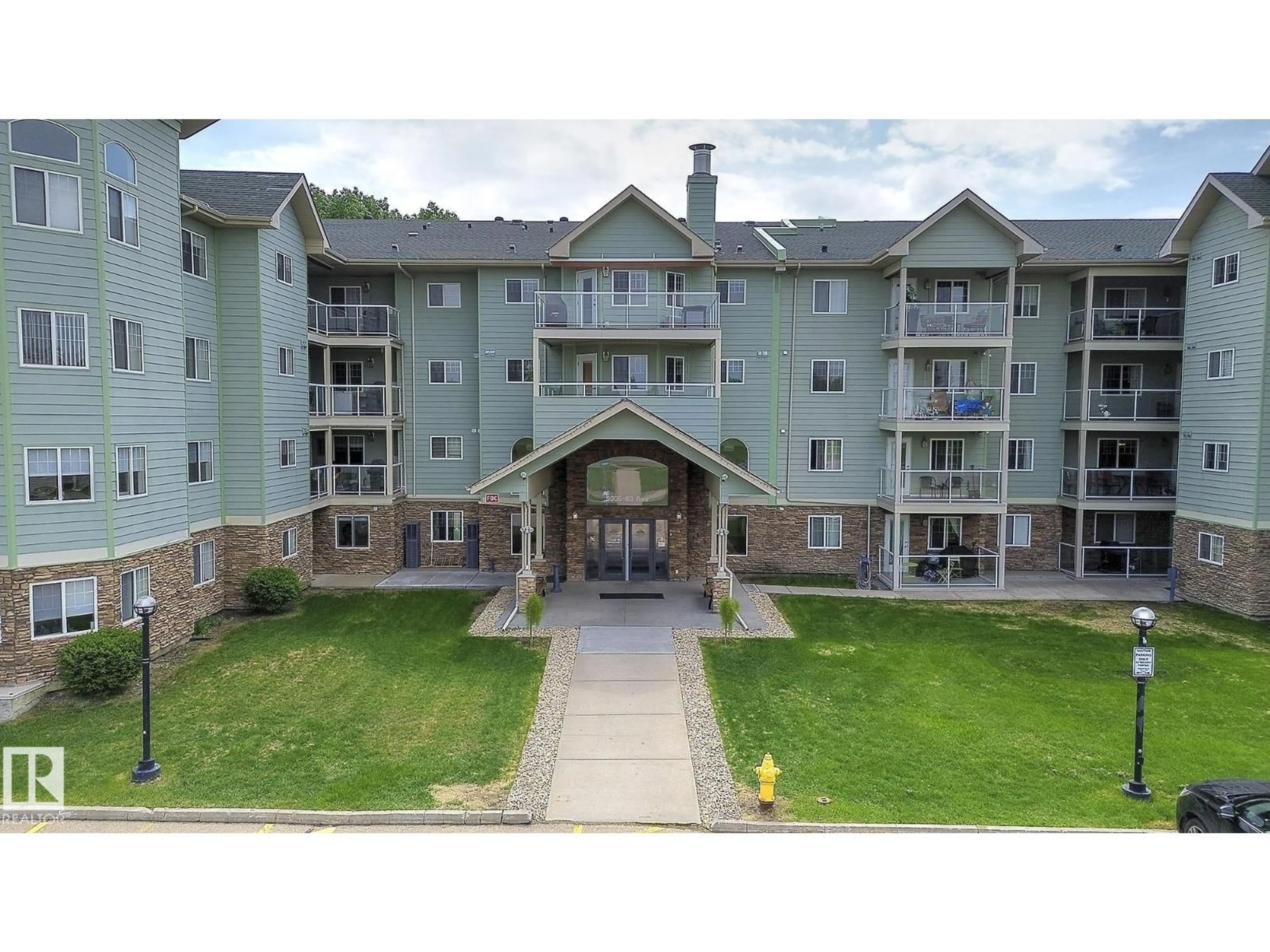 A pic from outside/outdoor area/front of a property/back of a property/a pic from drone, unknown for #305 - 9995 93 AV, Fort Saskatchewan Alberta T8L1N5