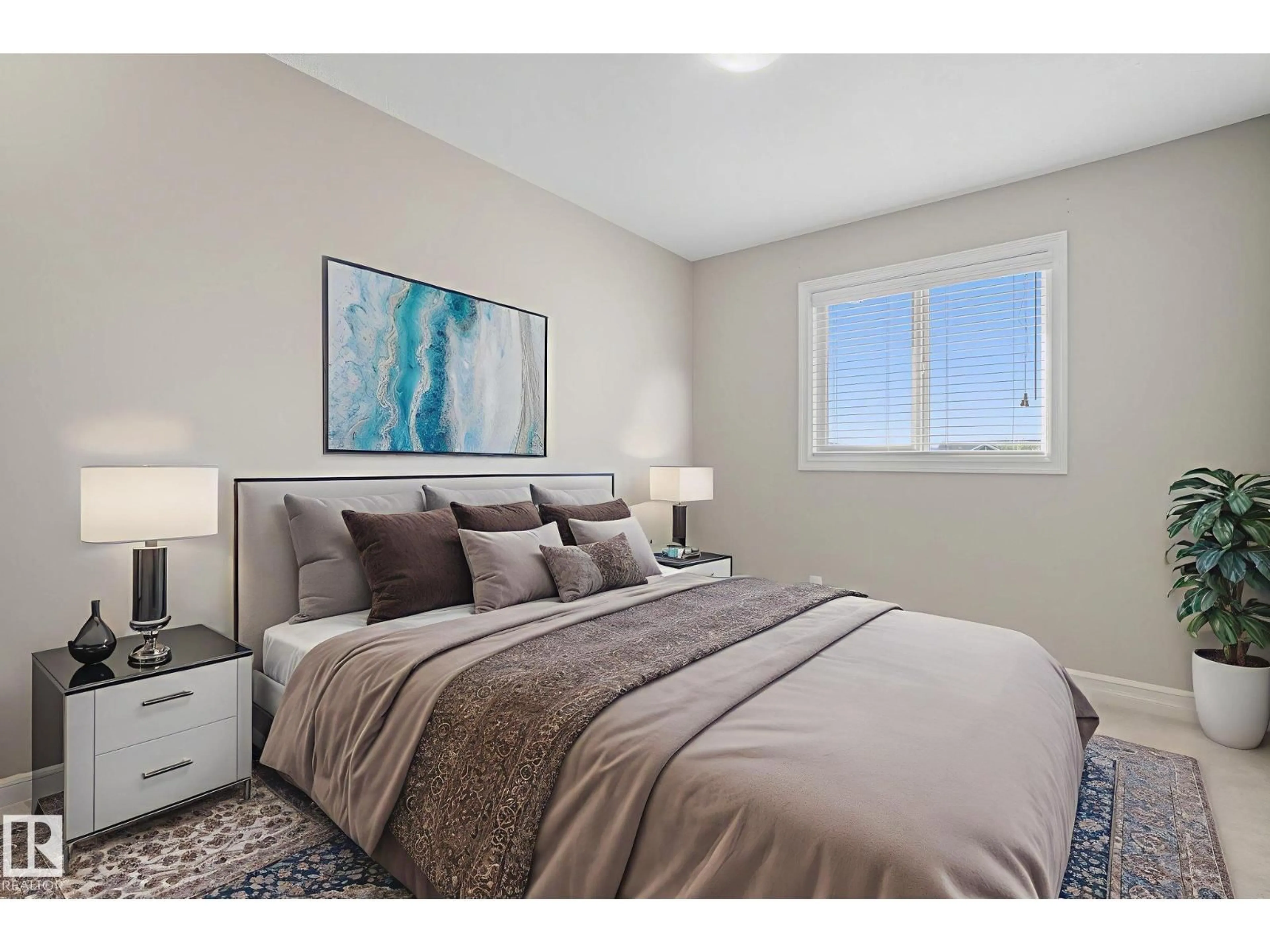 Bedroom with bed, carpet floor for 219 - 18 CHARLOTTE WY, Sherwood Park Alberta T8H0T3