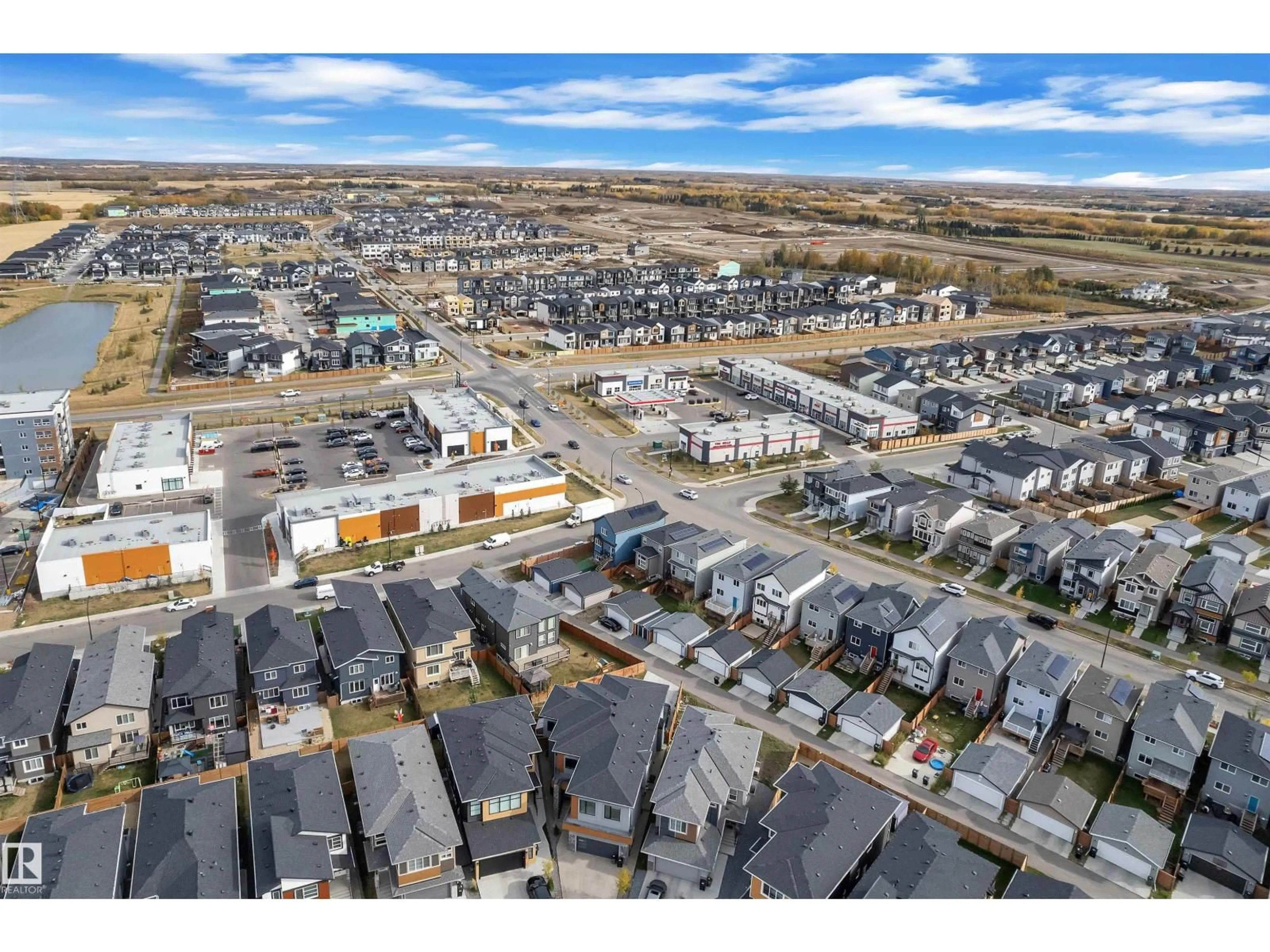A pic from outside/outdoor area/front of a property/back of a property/a pic from drone, street for 176 CHARLESWORTH DR, Edmonton Alberta T6X2W5