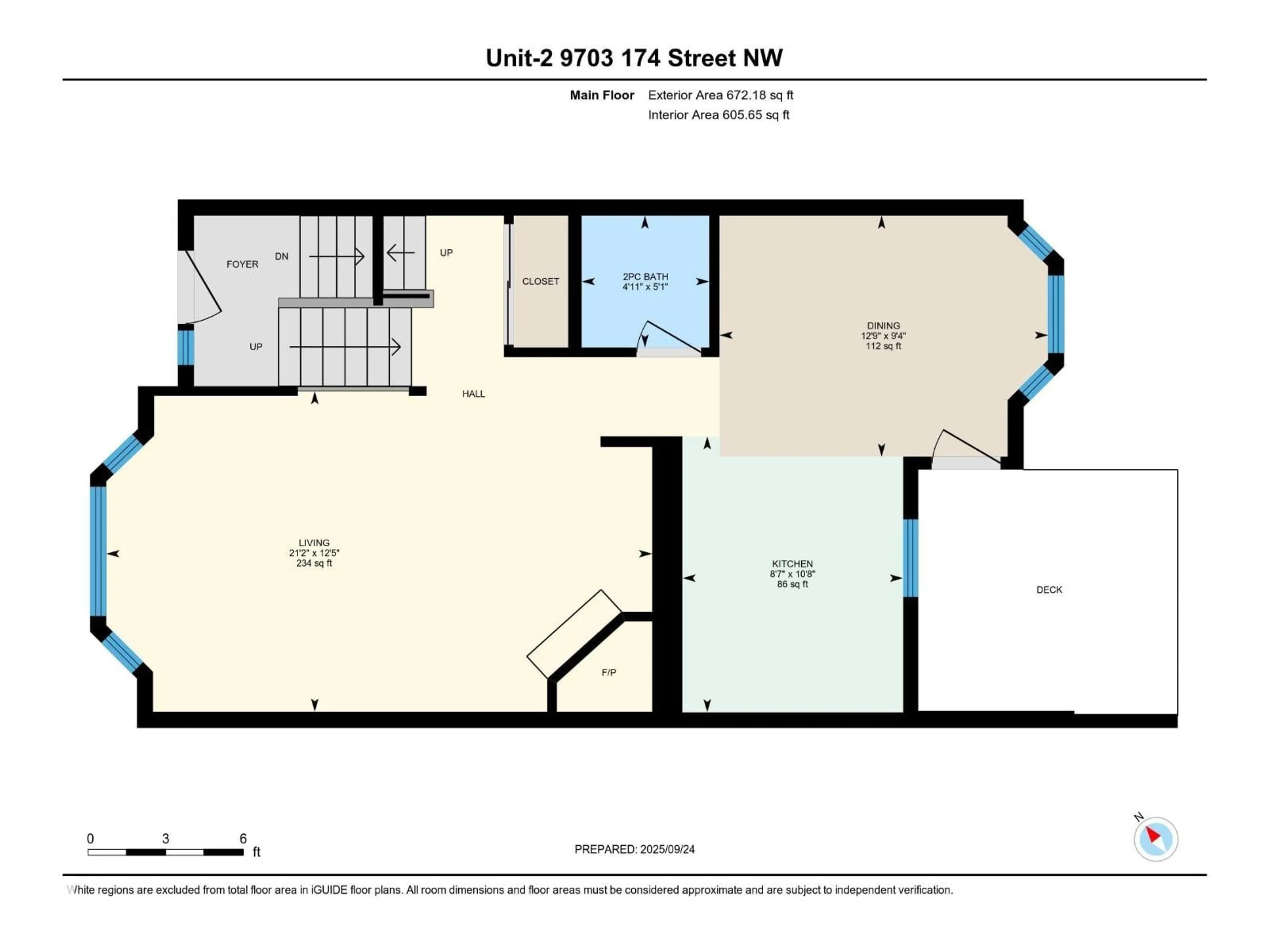 Floor plan for #2 - 9703 174 ST, Edmonton Alberta T5T6C5