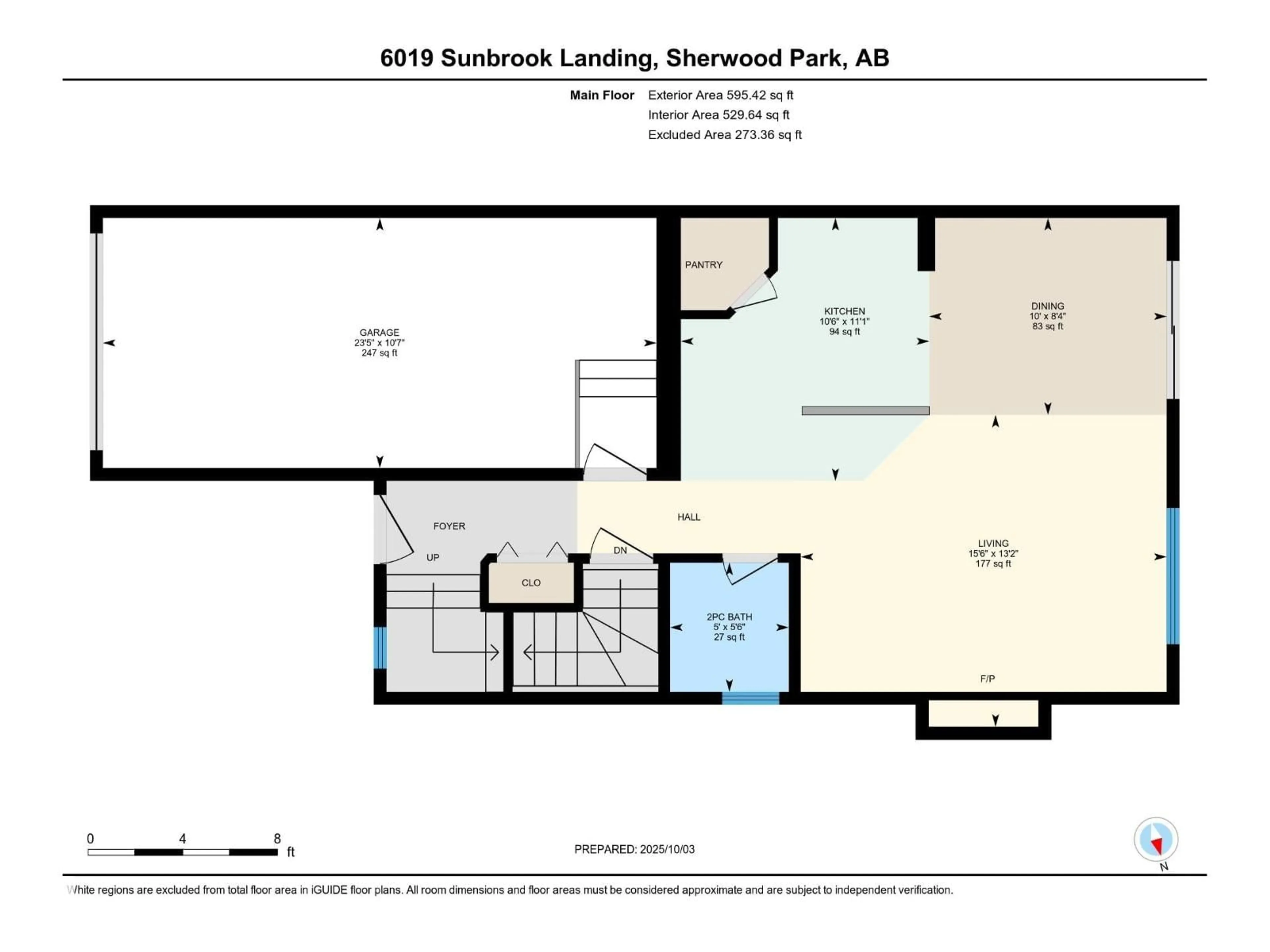 Floor plan for 6019 SUNBROOK LD, Sherwood Park Alberta T8H0J5