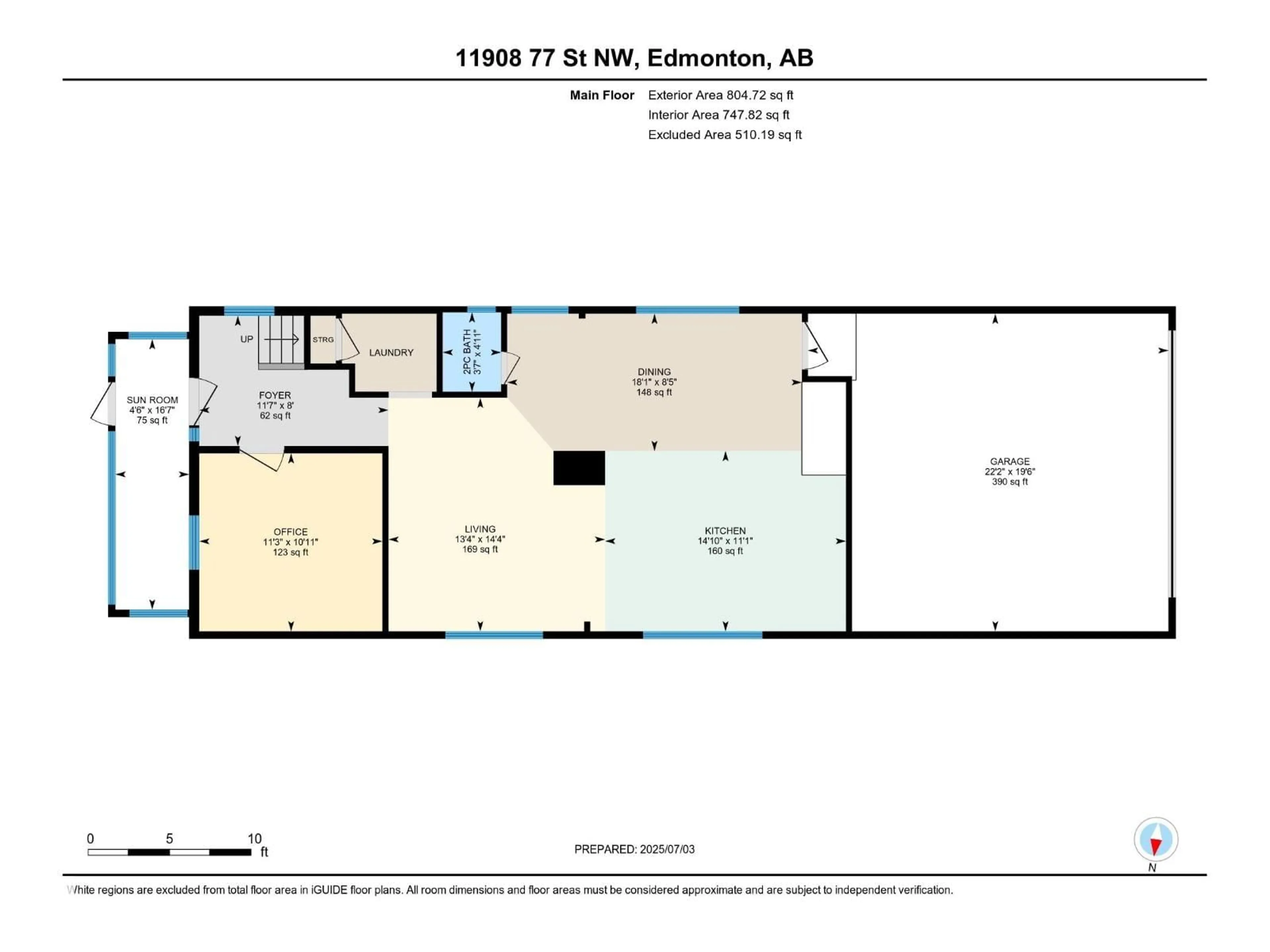 Floor plan for NW - 11908 77 ST, Edmonton Alberta T5B2G4