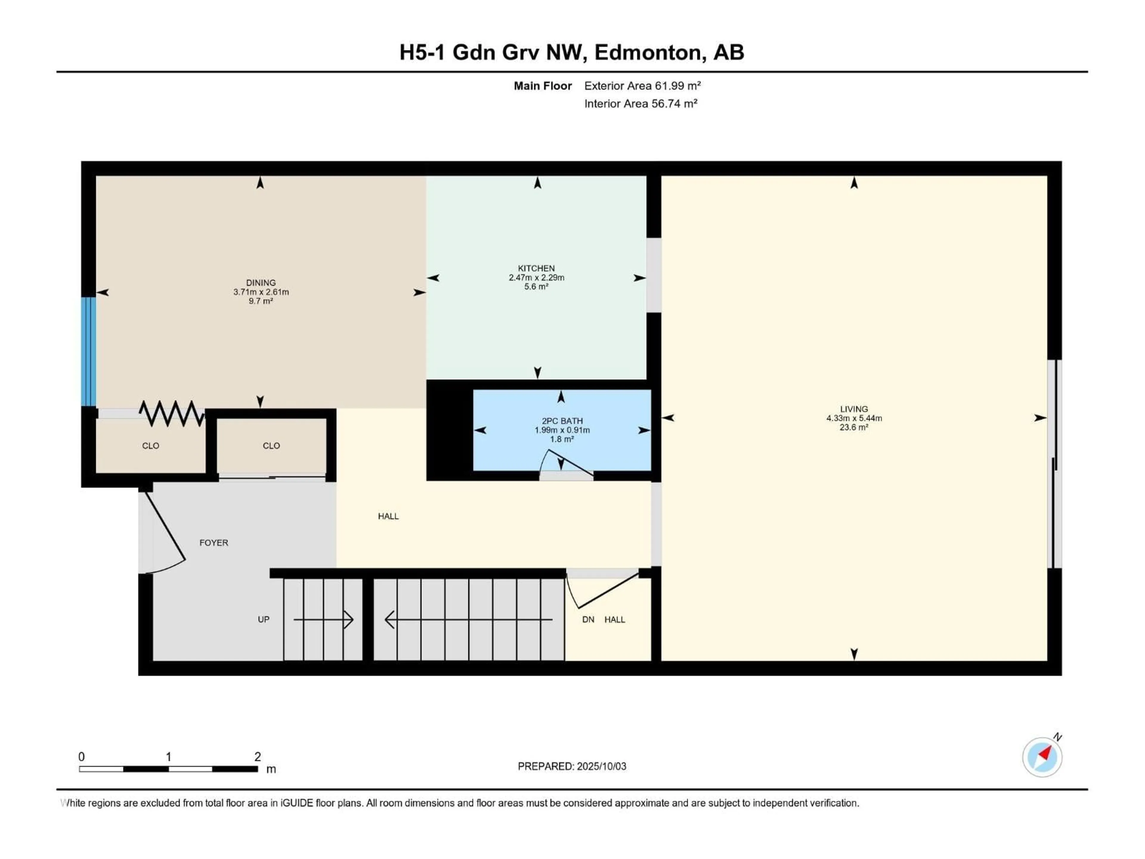 Floor plan for H5 - 1 GARDEN GROVE GV, Edmonton Alberta T6J2L3