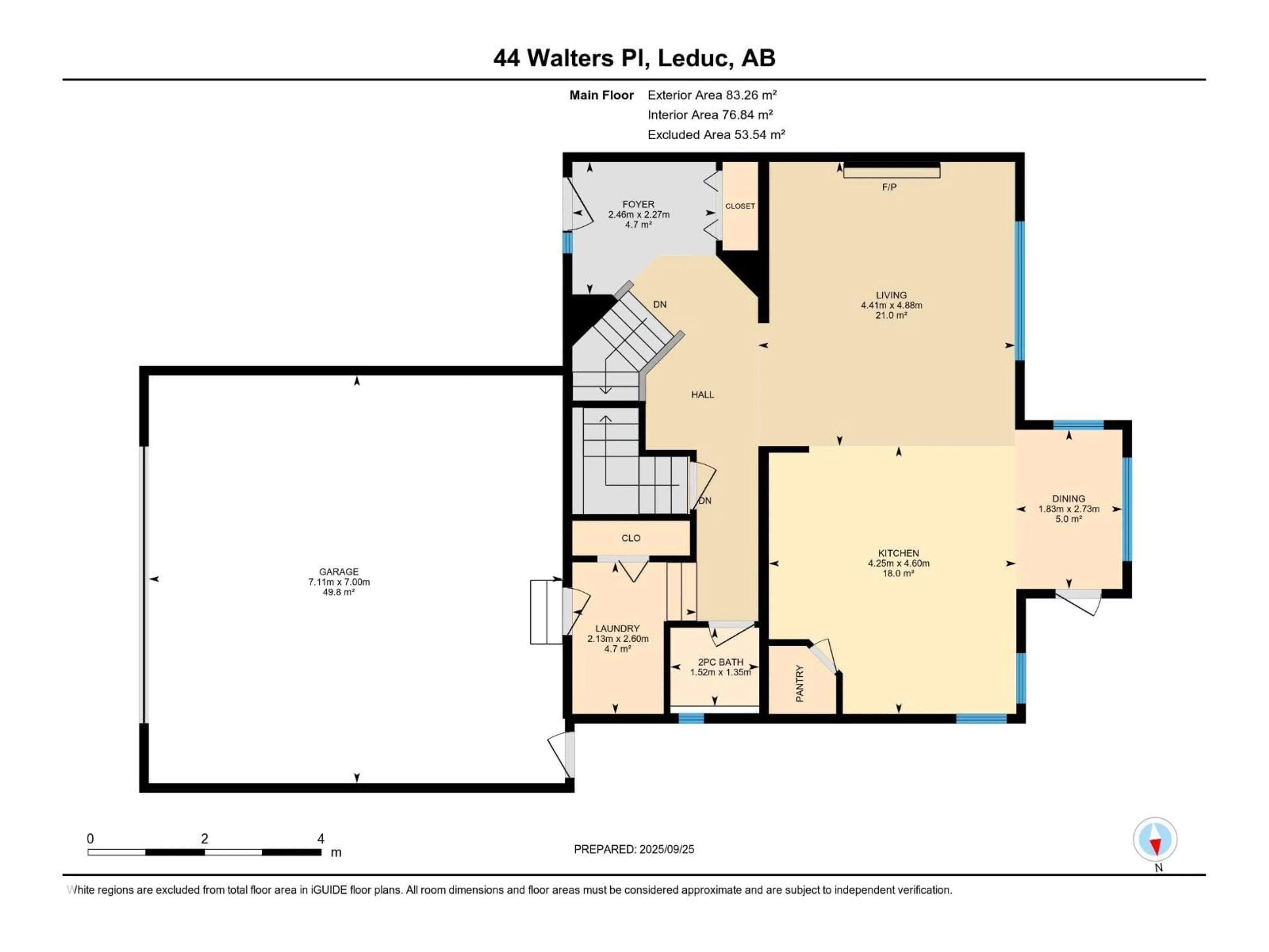 Floor plan for 44 WALTERS PL, Leduc Alberta T9E0G2