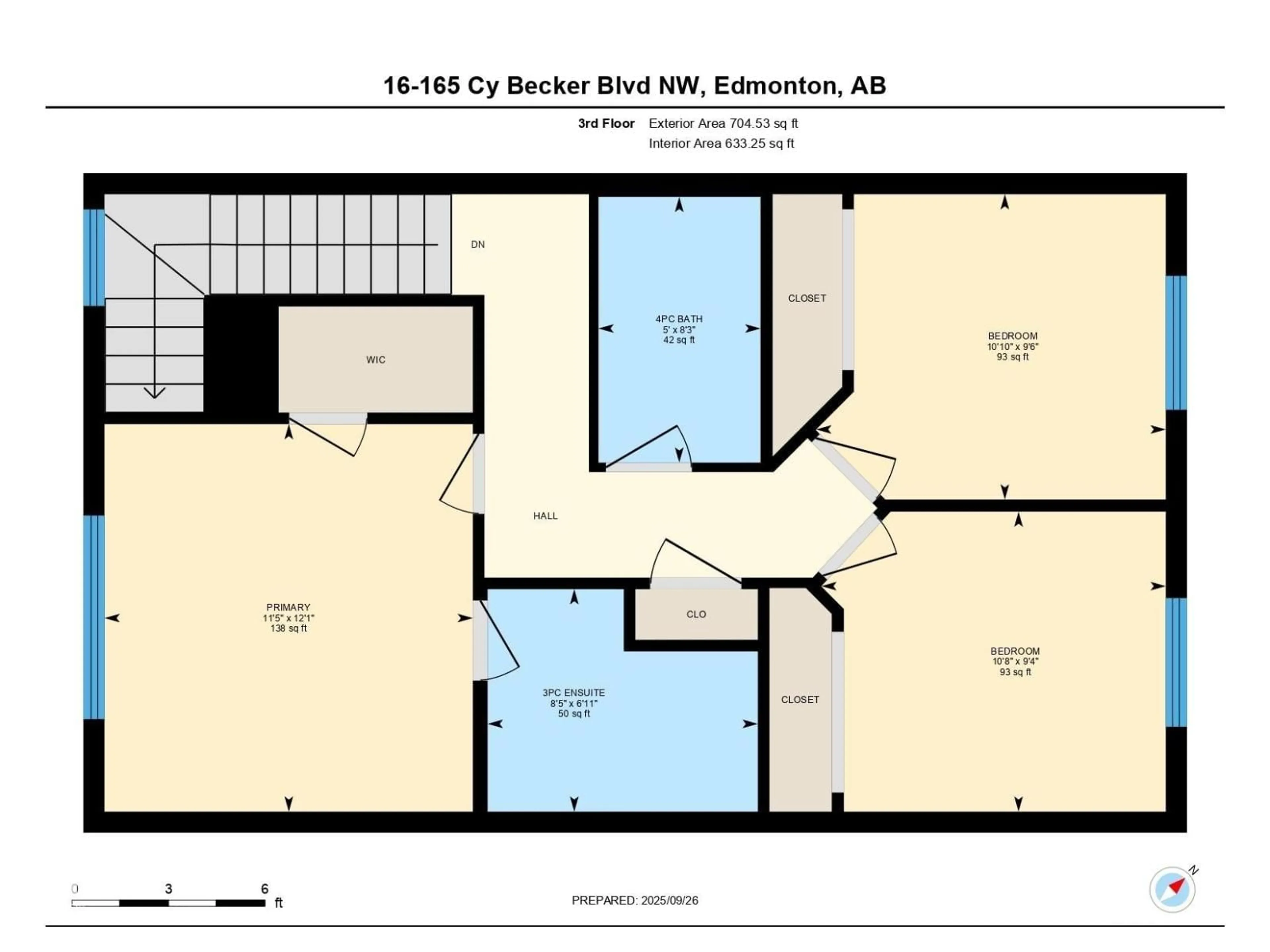 Floor plan for 16 165 CY BECKER BV, Edmonton Alberta T5Y3R4