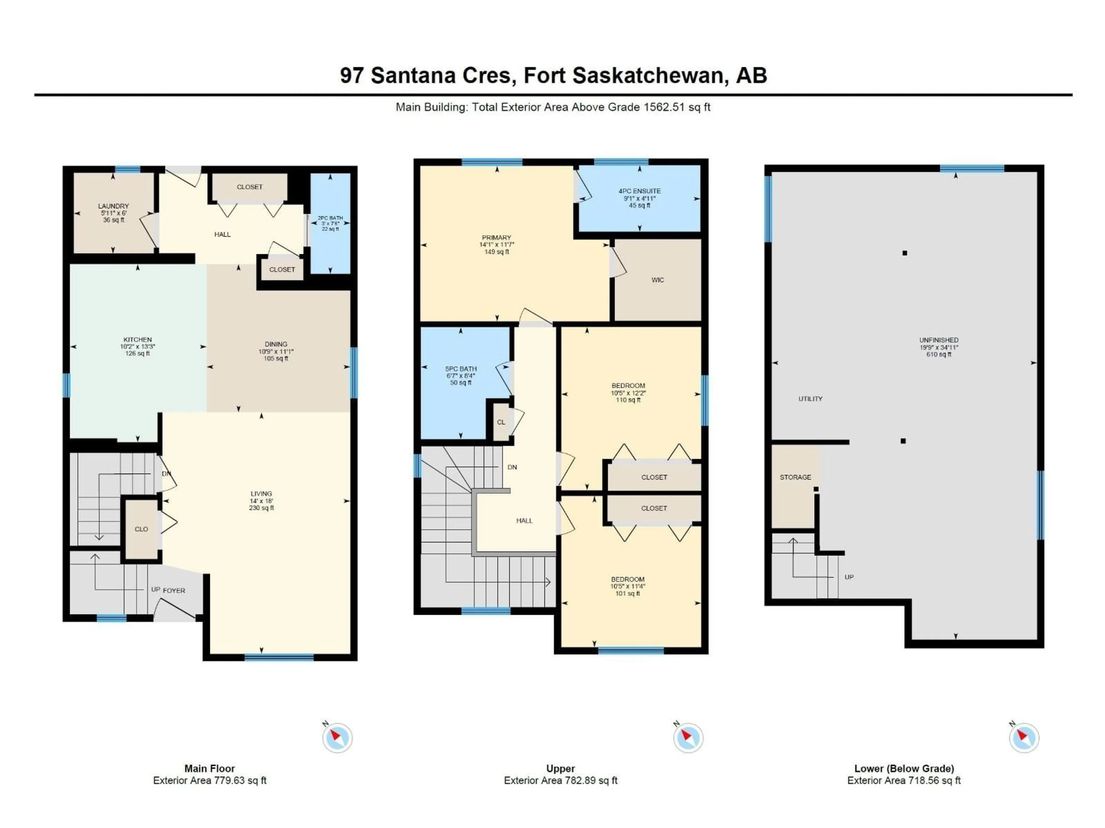 Floor plan for 97 SANTANA CRESCENT, Fort Saskatchewan Alberta T8L0N8