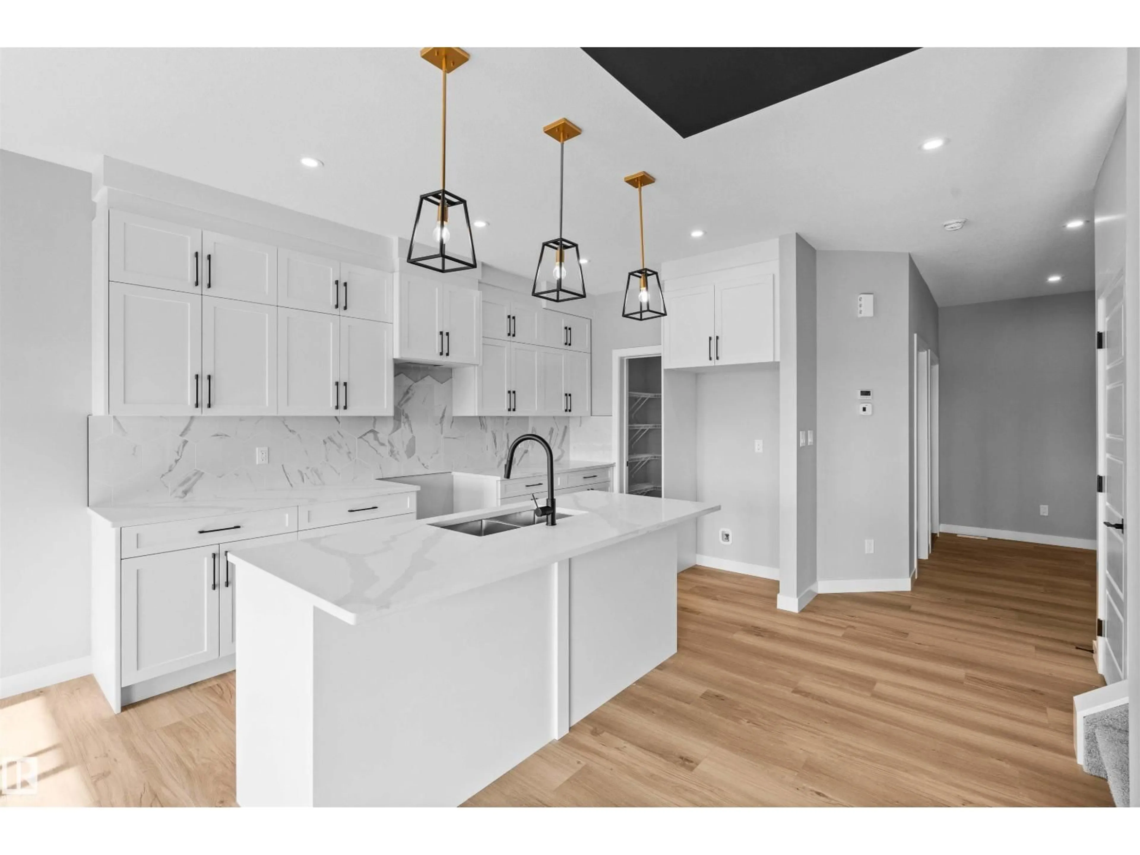 Open concept kitchen, ceramic/tile floor for 9613 89A ST, Morinville Alberta T8R0C5