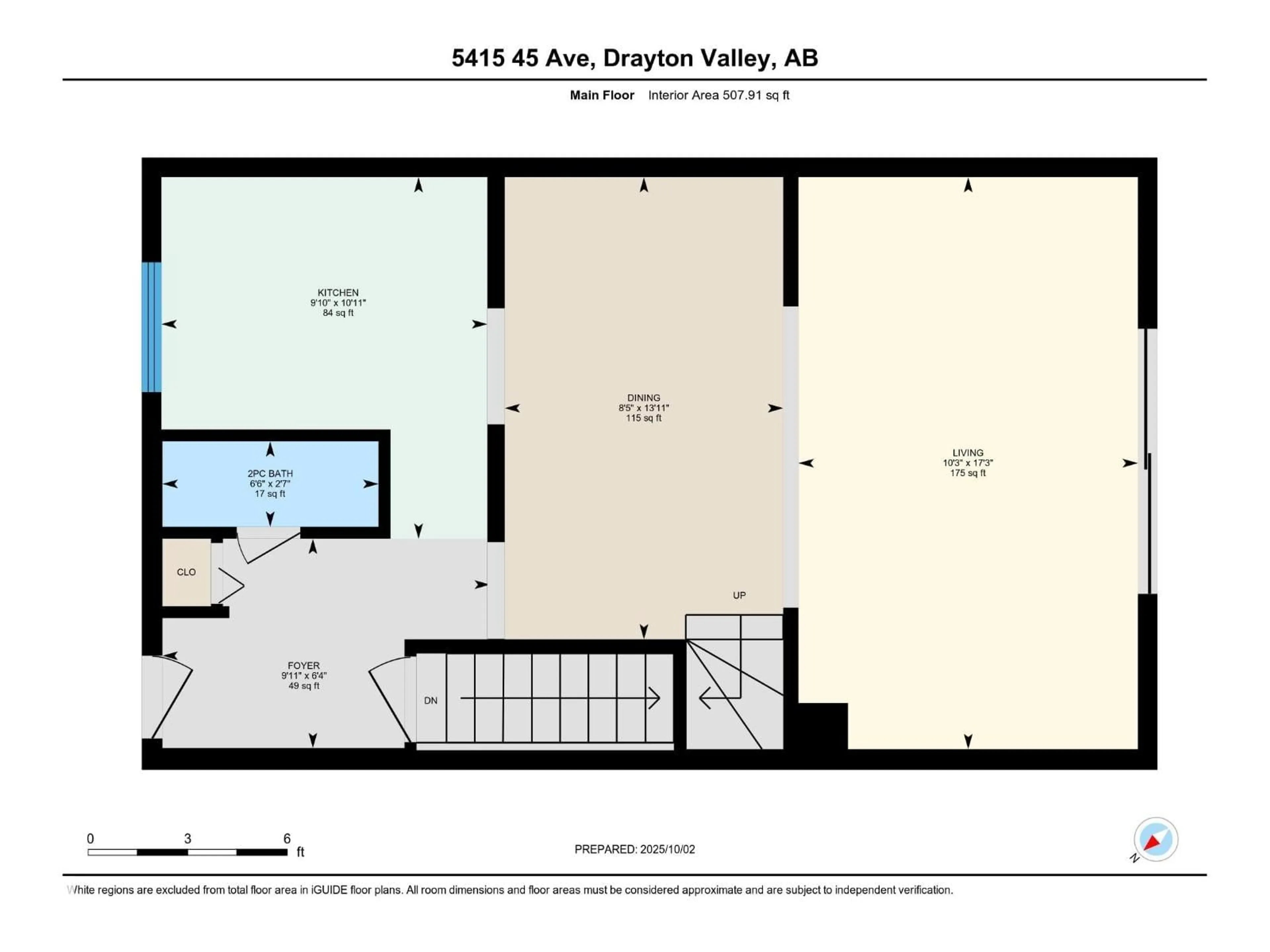 Floor plan for 5415 45 AV, Drayton Valley Alberta T7A1K6