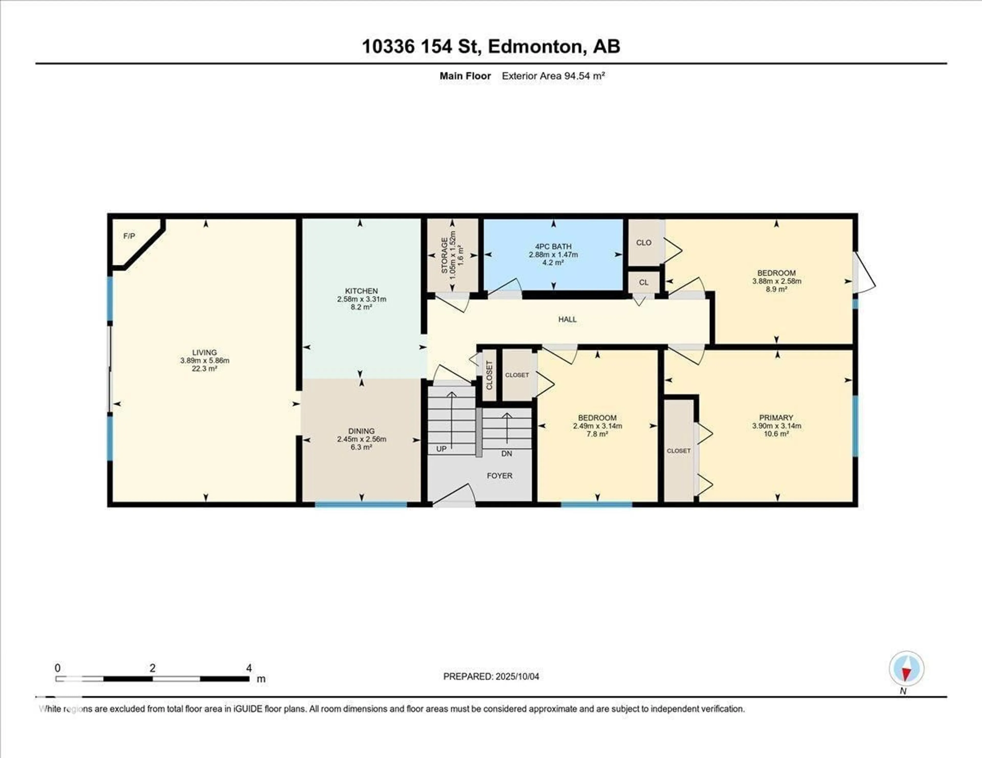 Floor plan for NW - 10336 154 ST, Edmonton Alberta T5P2H6