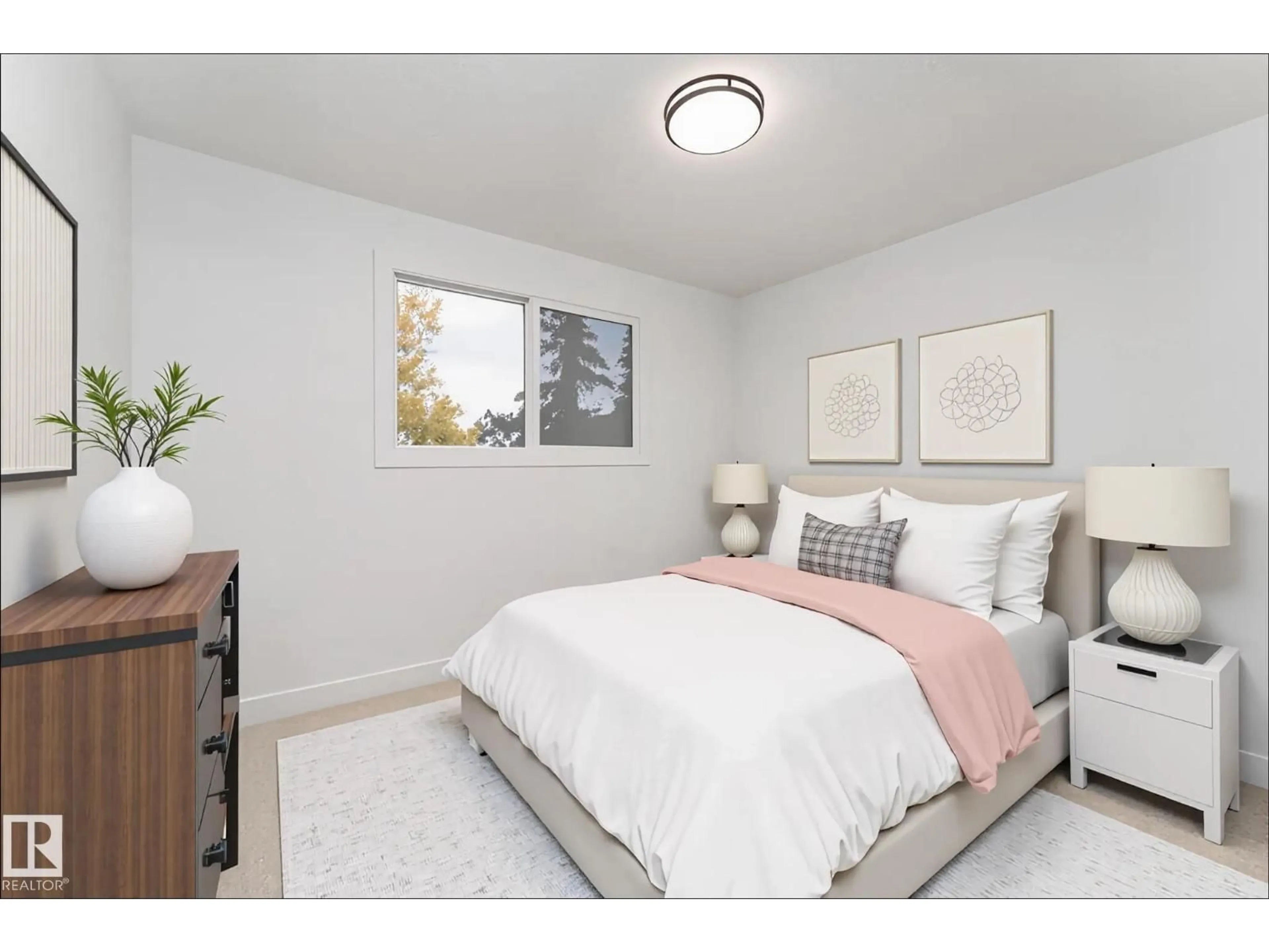 Bedroom with bed, unknown for 11394 139 AV, Edmonton Alberta T5X3L4