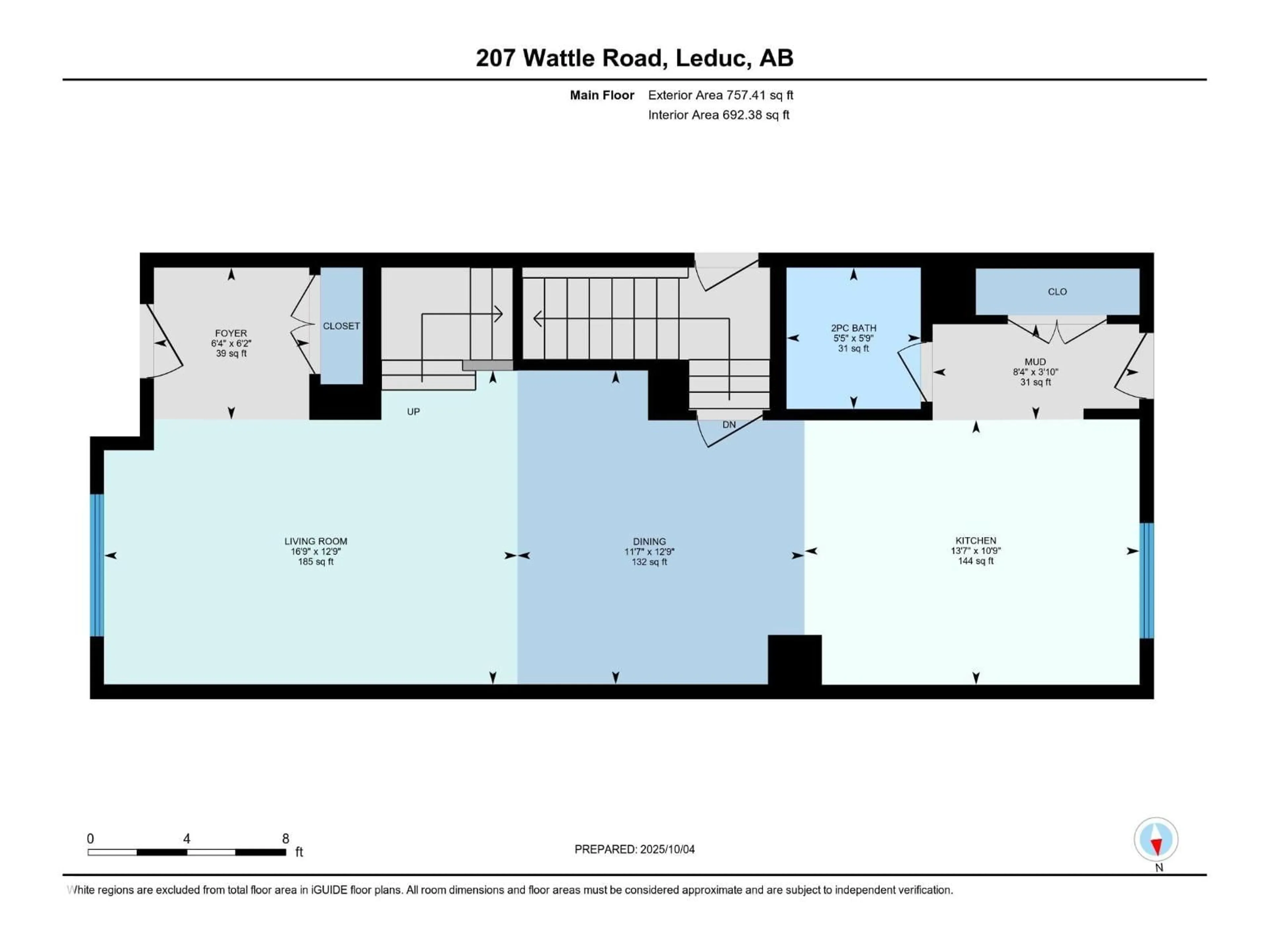 Floor plan for 207 WATTLE RD, Leduc Alberta T9E1L3