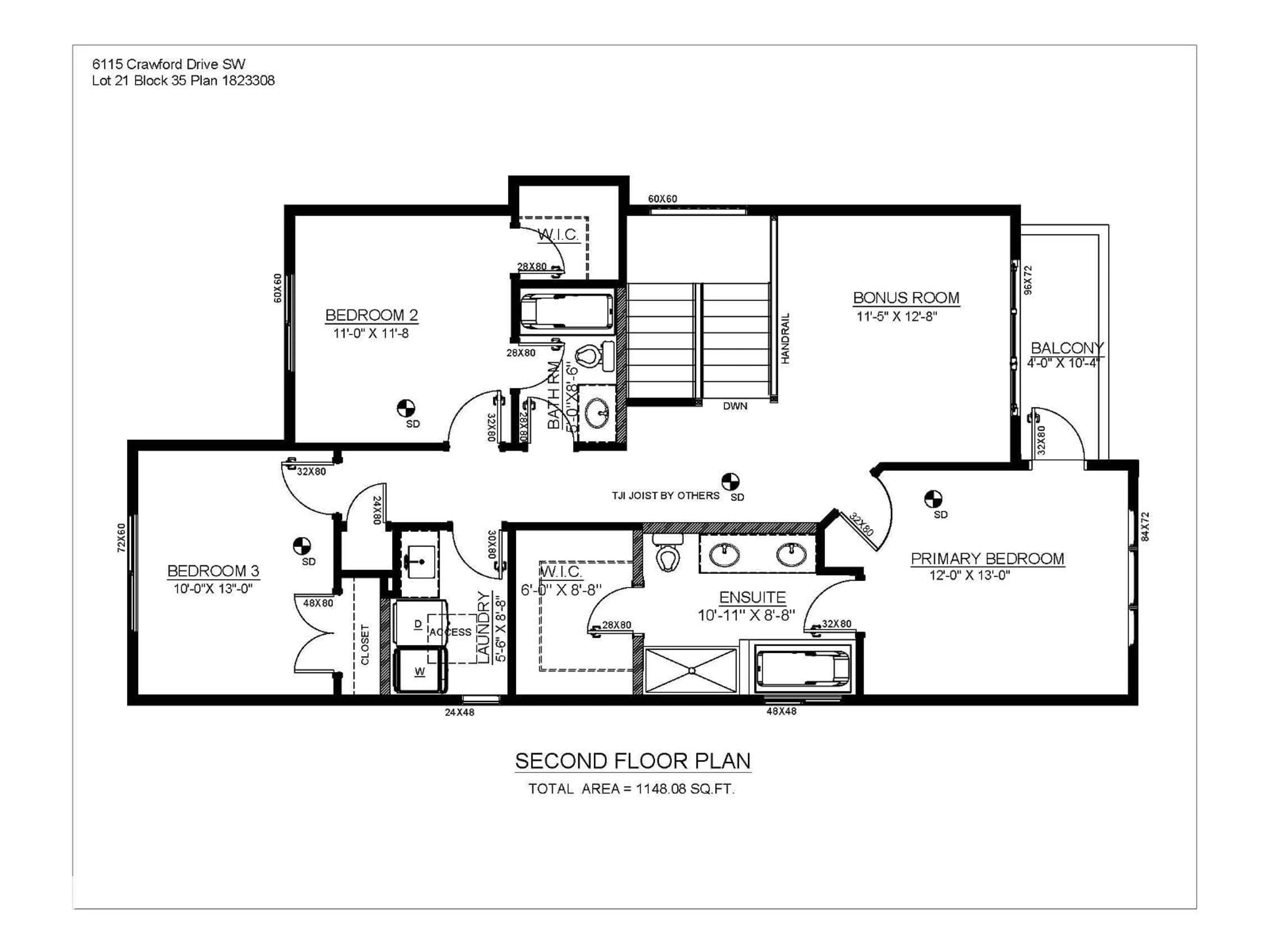 Floor plan for 6115 CRAWFORD DR, Edmonton Alberta T6W4L8