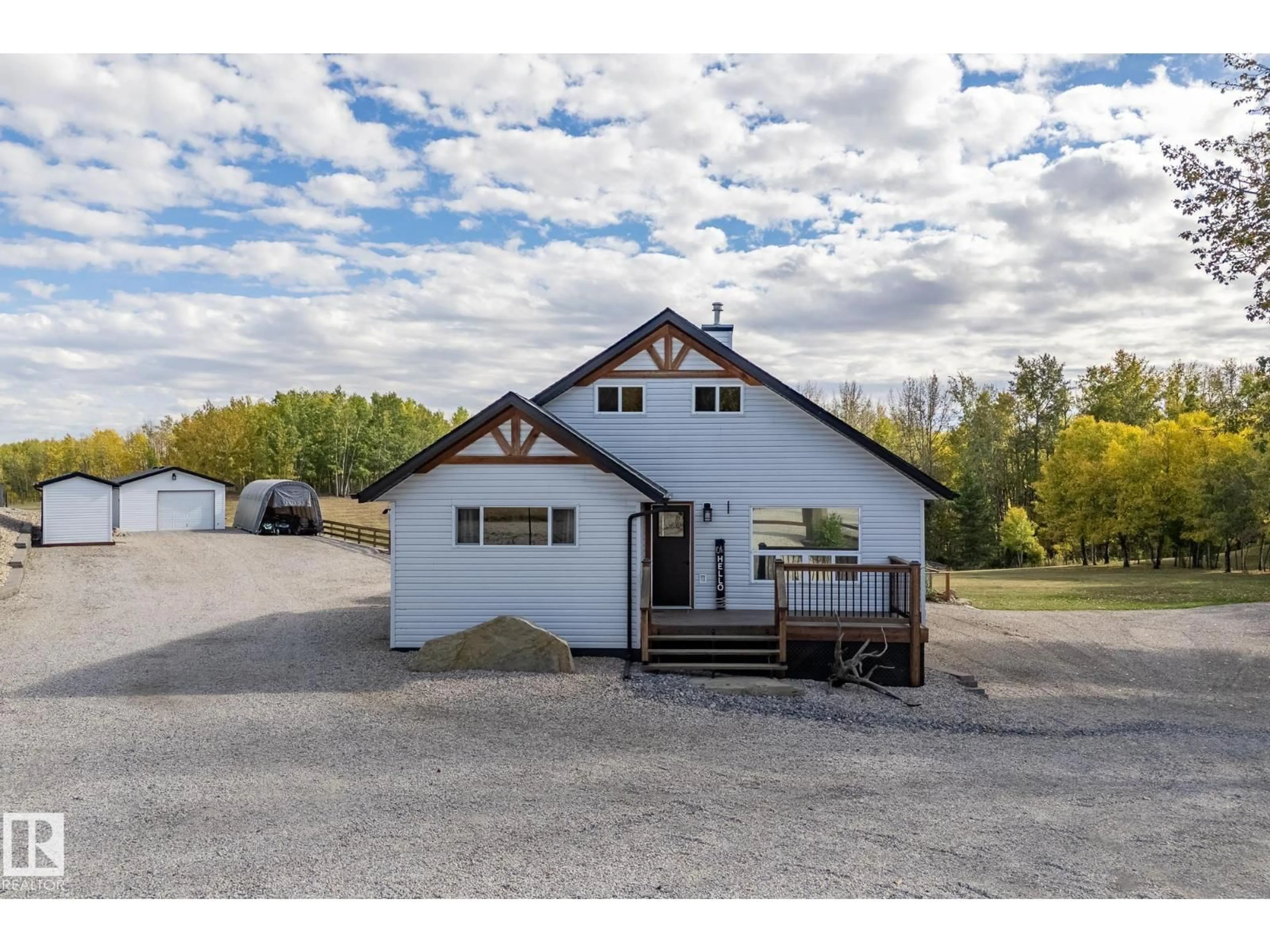 A pic from outside/outdoor area/front of a property/back of a property/a pic from drone, unknown for 105 52318 RGE ROAD 25, Rural Parkland County Alberta T7Y2M3