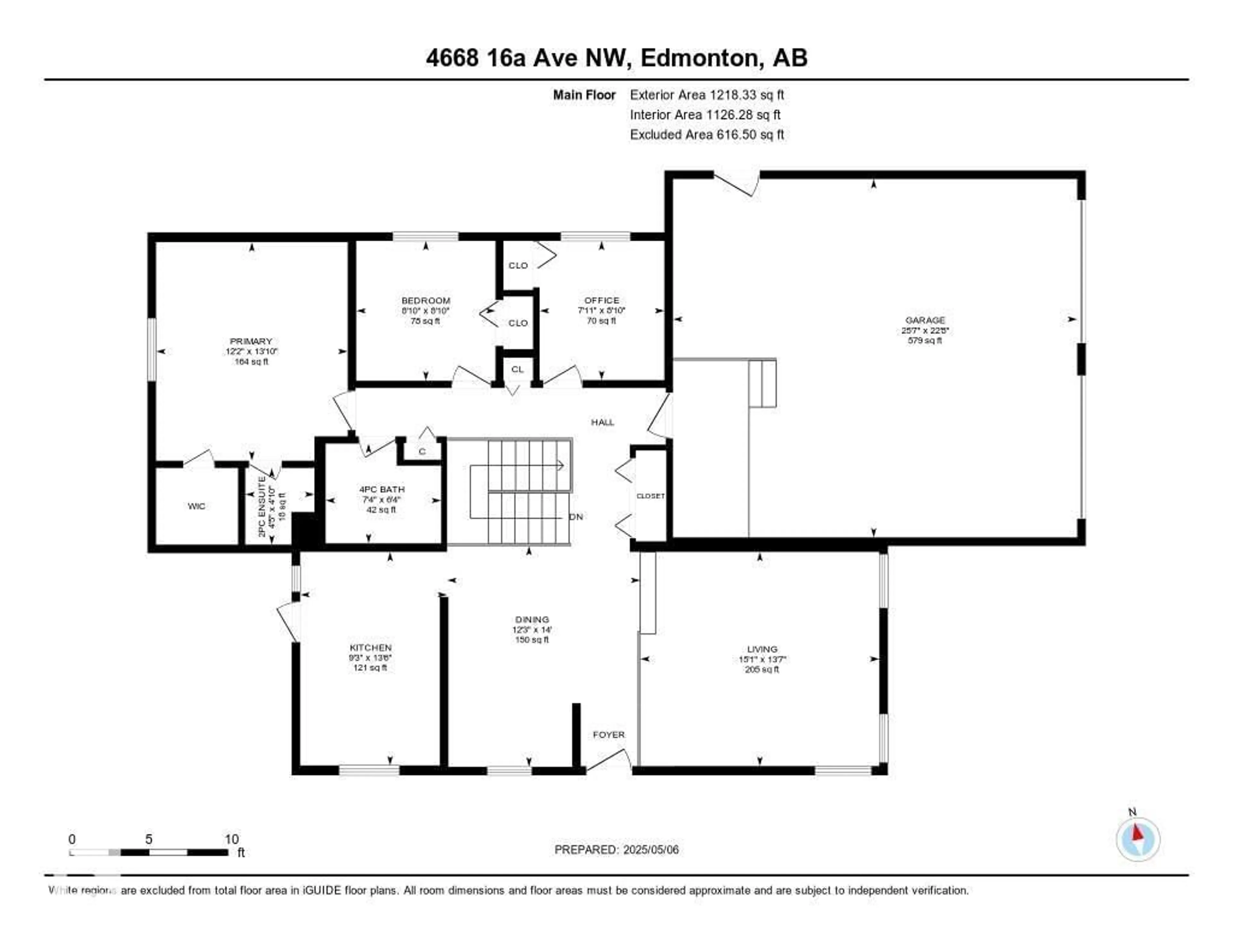 Floor plan for 4668 16A AV, Edmonton Alberta T6L2S2