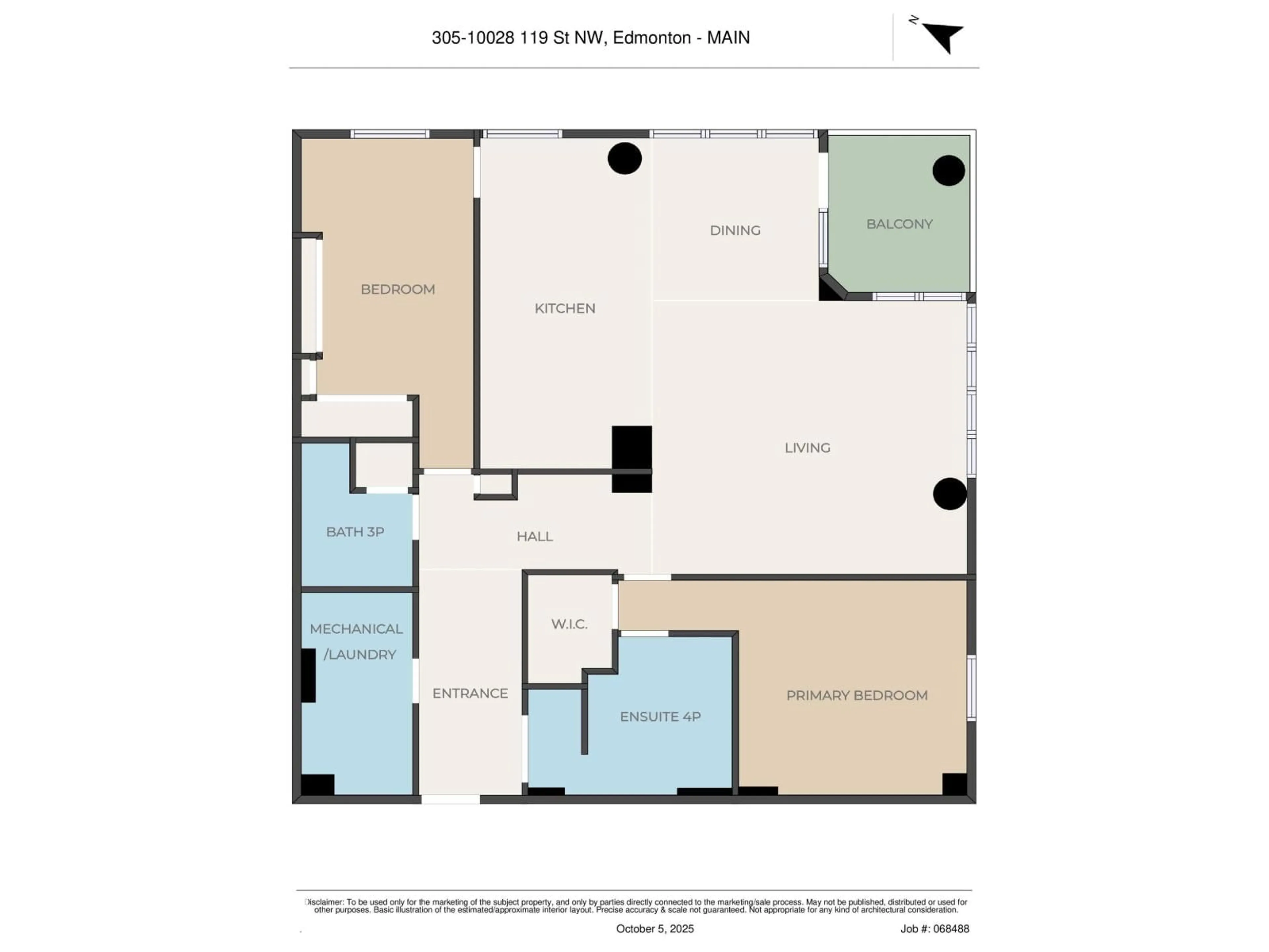 Floor plan for 10028 NW - 305 119 ST, Edmonton Alberta T5K1Y8