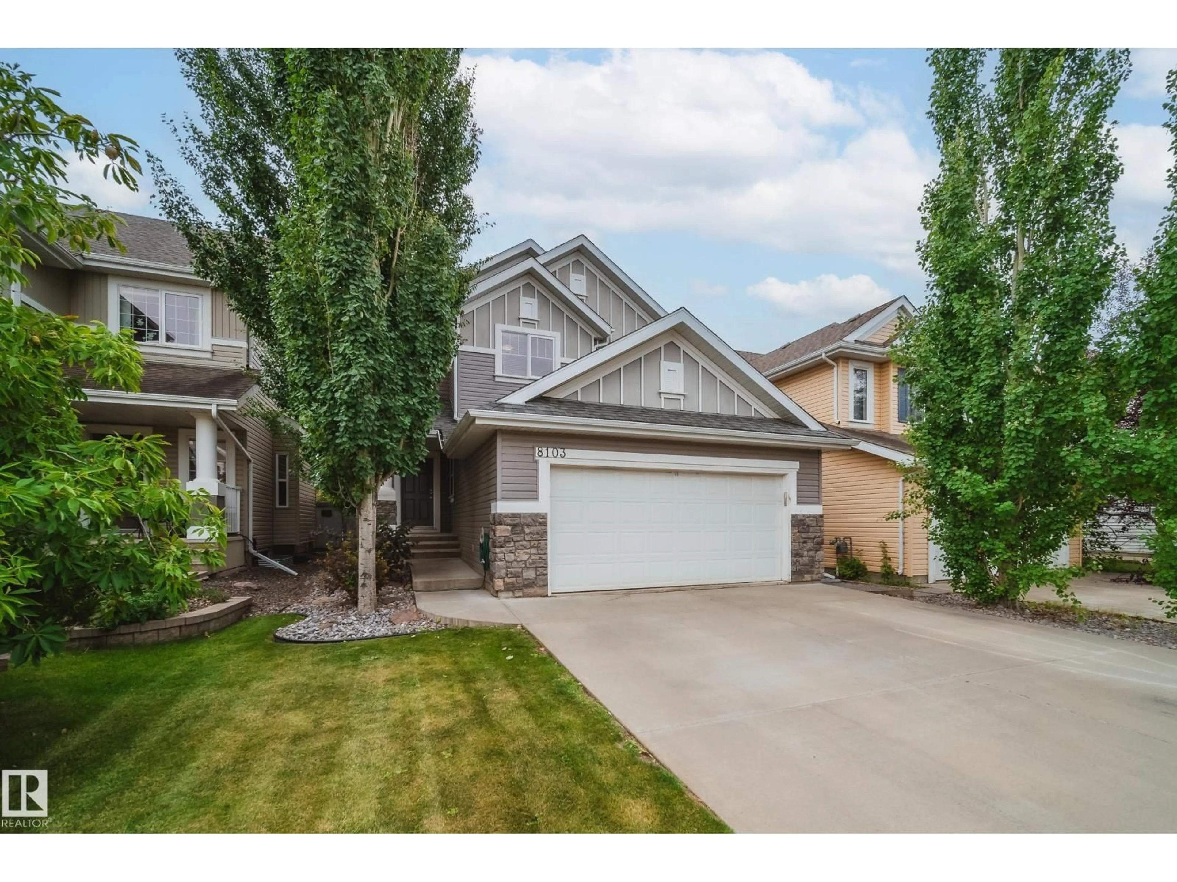 Home with vinyl exterior material, street for 8103 16A AV, Edmonton Alberta T6X0H8