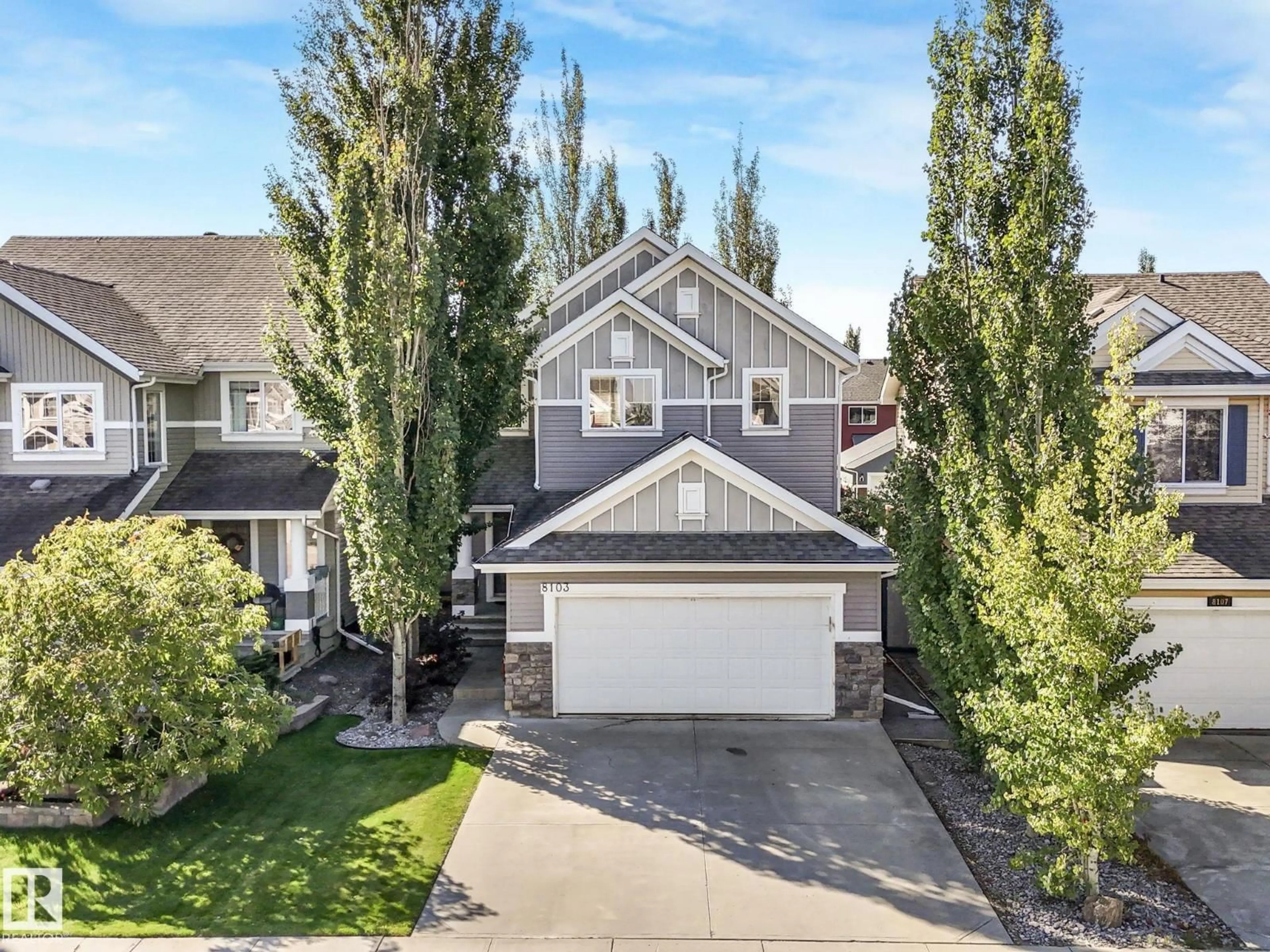 A pic from outside/outdoor area/front of a property/back of a property/a pic from drone, street for 8103 16A AV, Edmonton Alberta T6X0H8