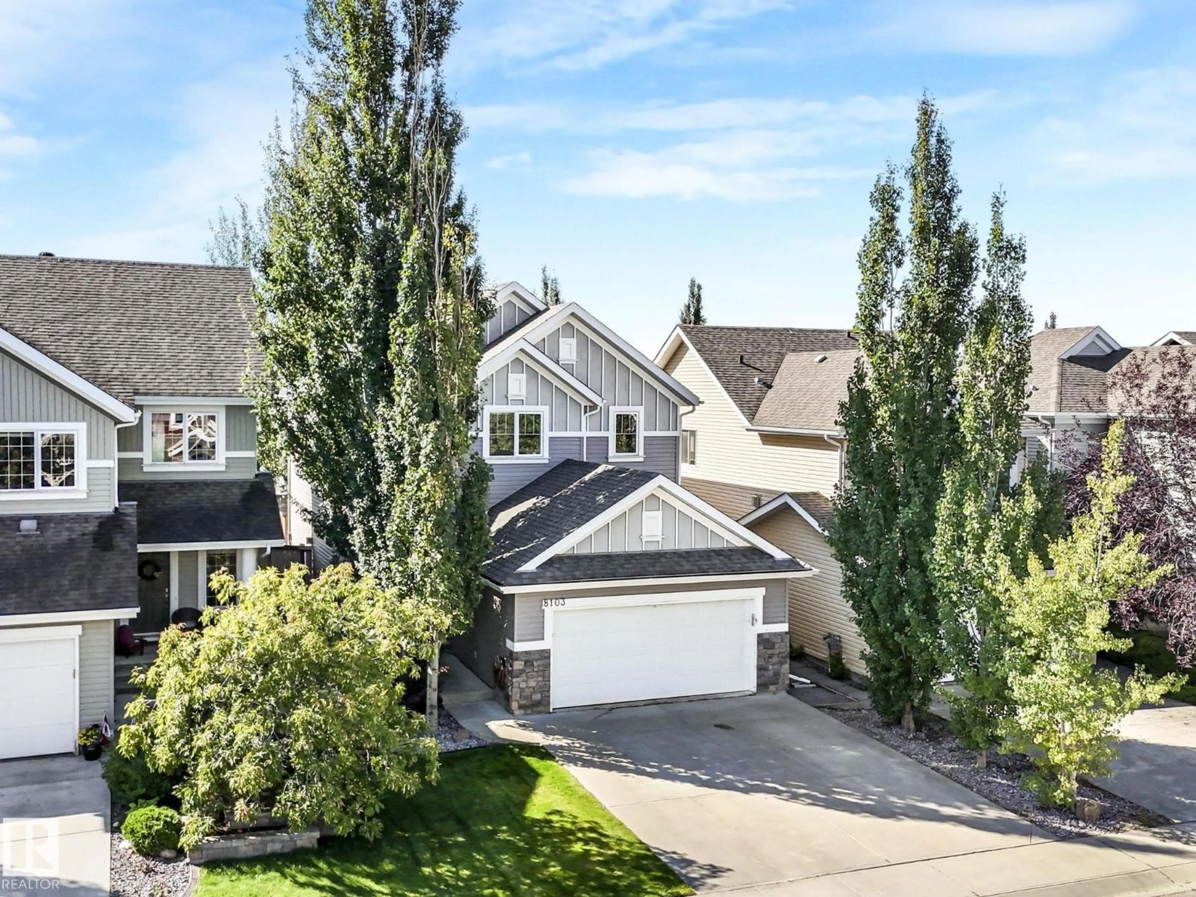 A pic from outside/outdoor area/front of a property/back of a property/a pic from drone, street for 8103 16A AV, Edmonton Alberta T6X0H8