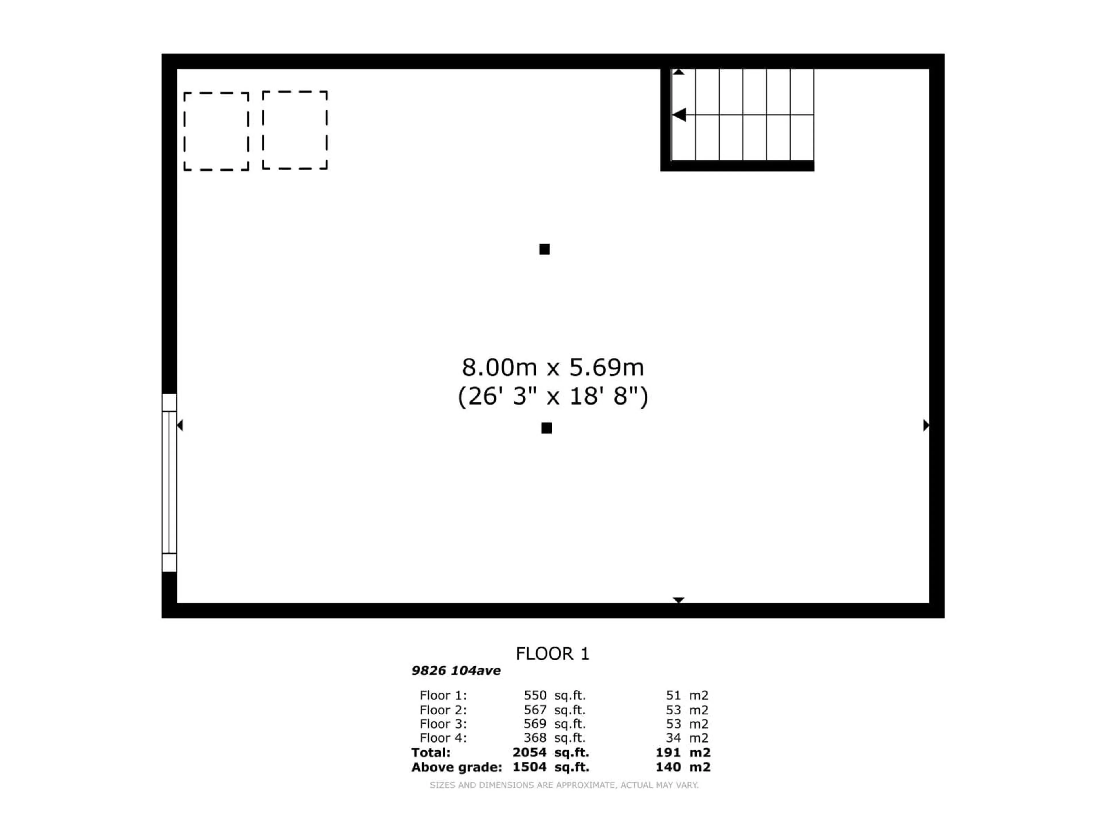 Floor plan for 9826 104 AV, Morinville Alberta T8R0C2