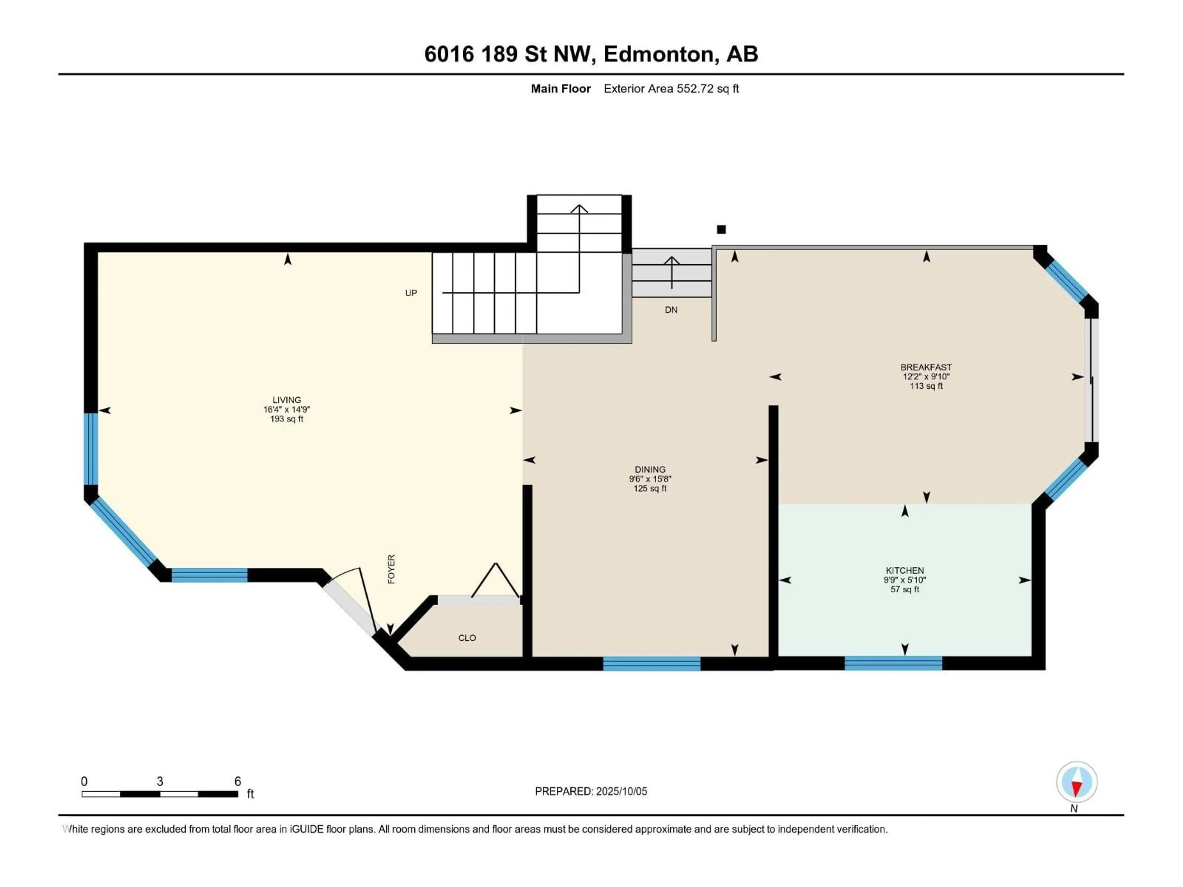 Floor plan for NW - 6016 189 ST, Edmonton Alberta T6M2G5
