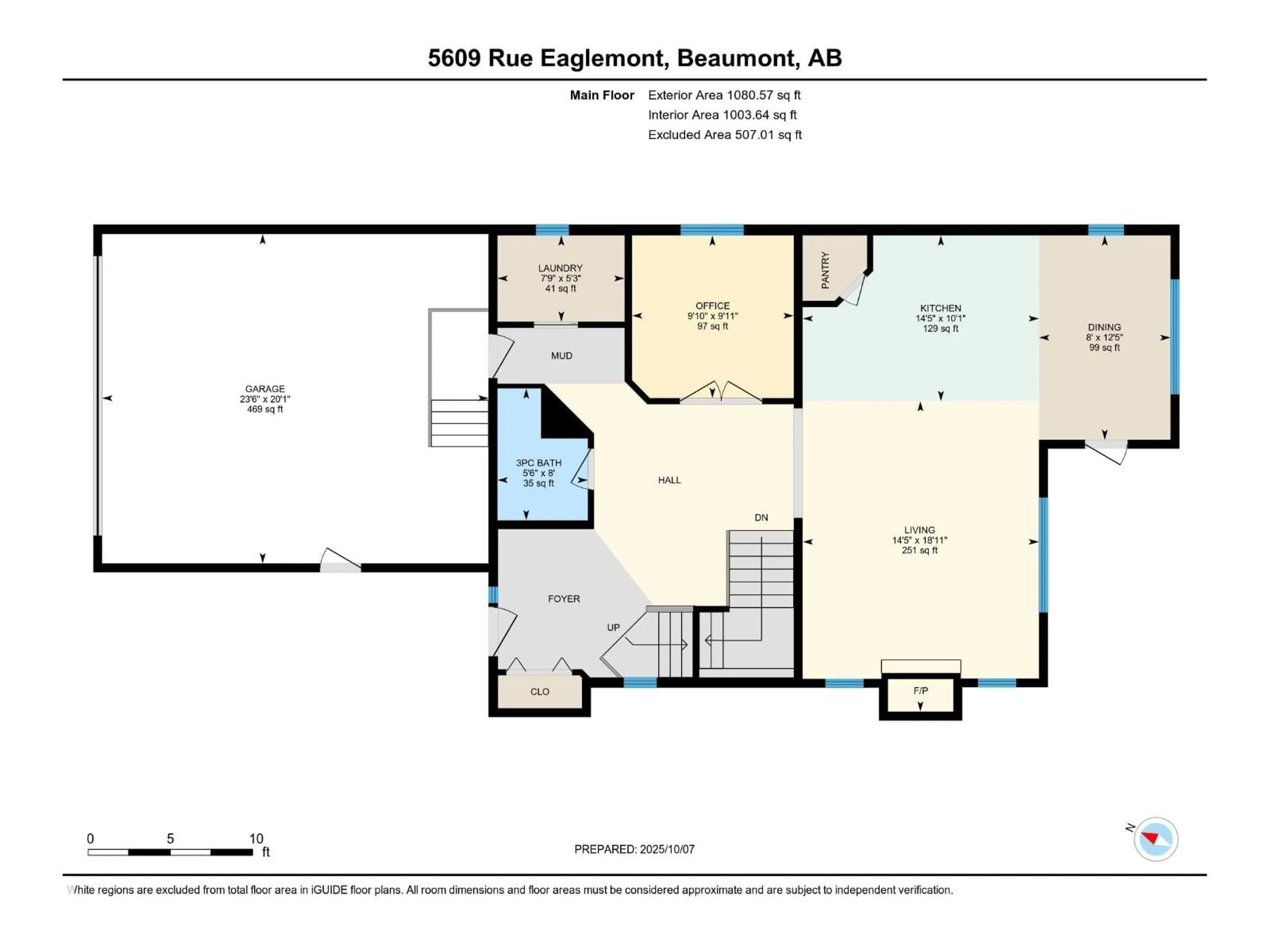 Floor plan for 5609 RUE EAGLEMONT, Beaumont Alberta T4X0G9