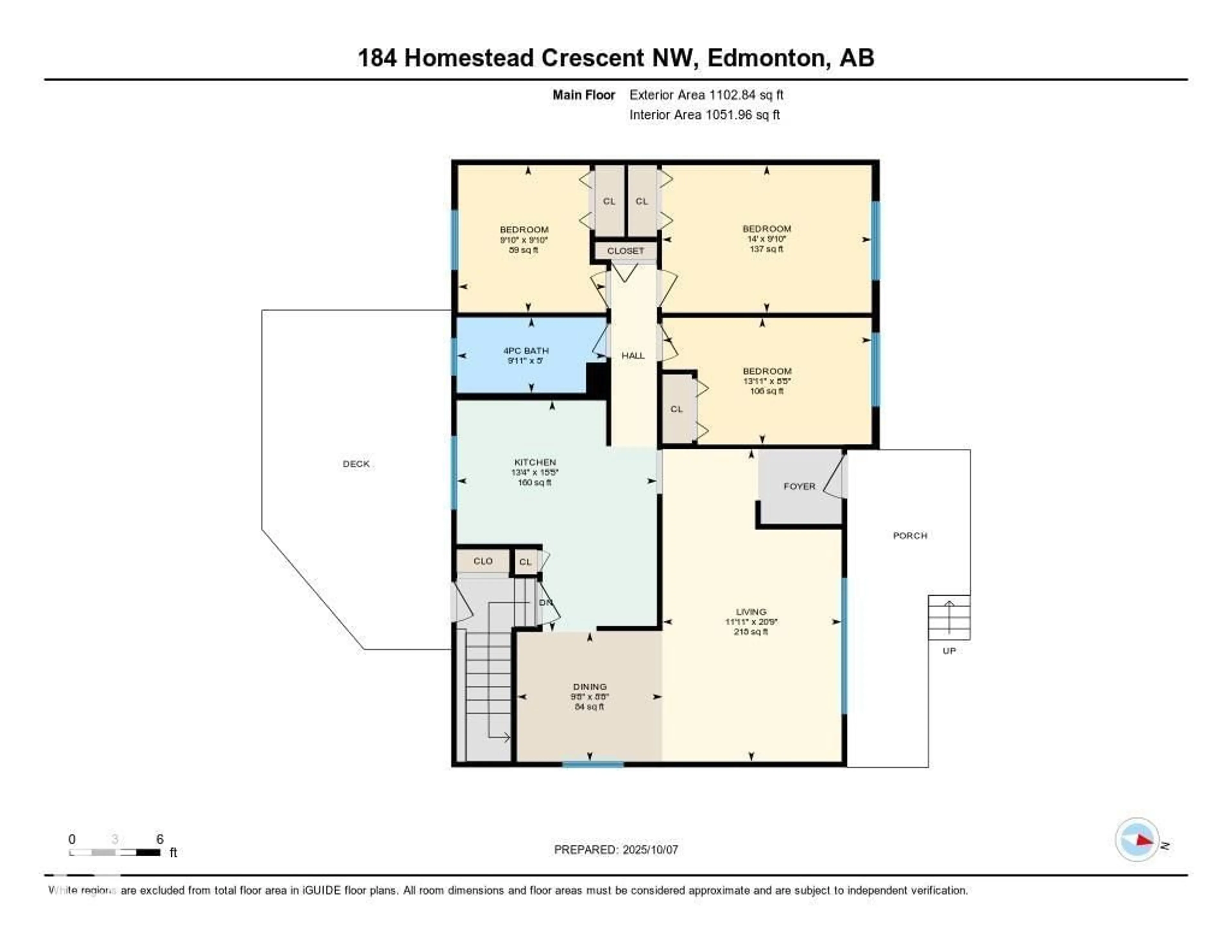 Floor plan for 184 HOMESTEAD CR, Edmonton Alberta T5A2Y4
