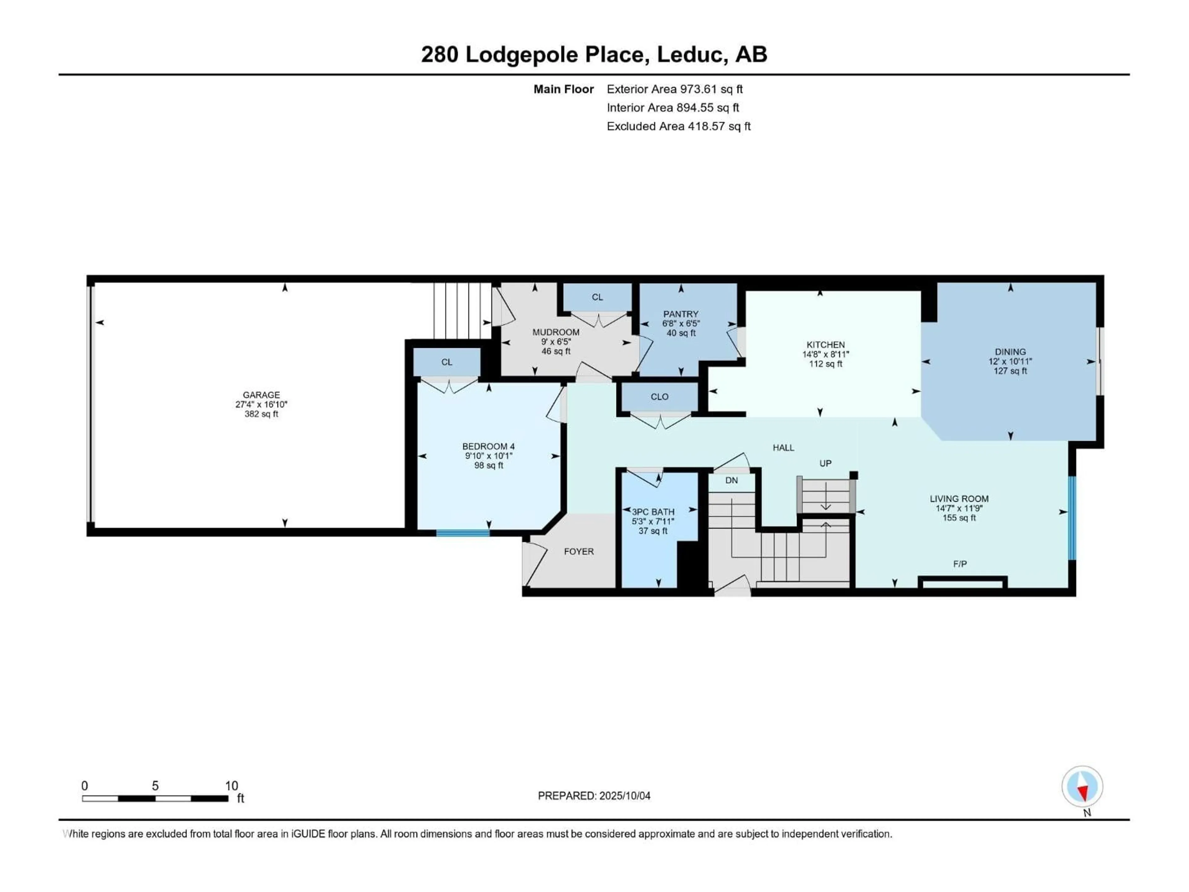 Floor plan for 280 LODGE POLE PL, Leduc Alberta T9E0K7