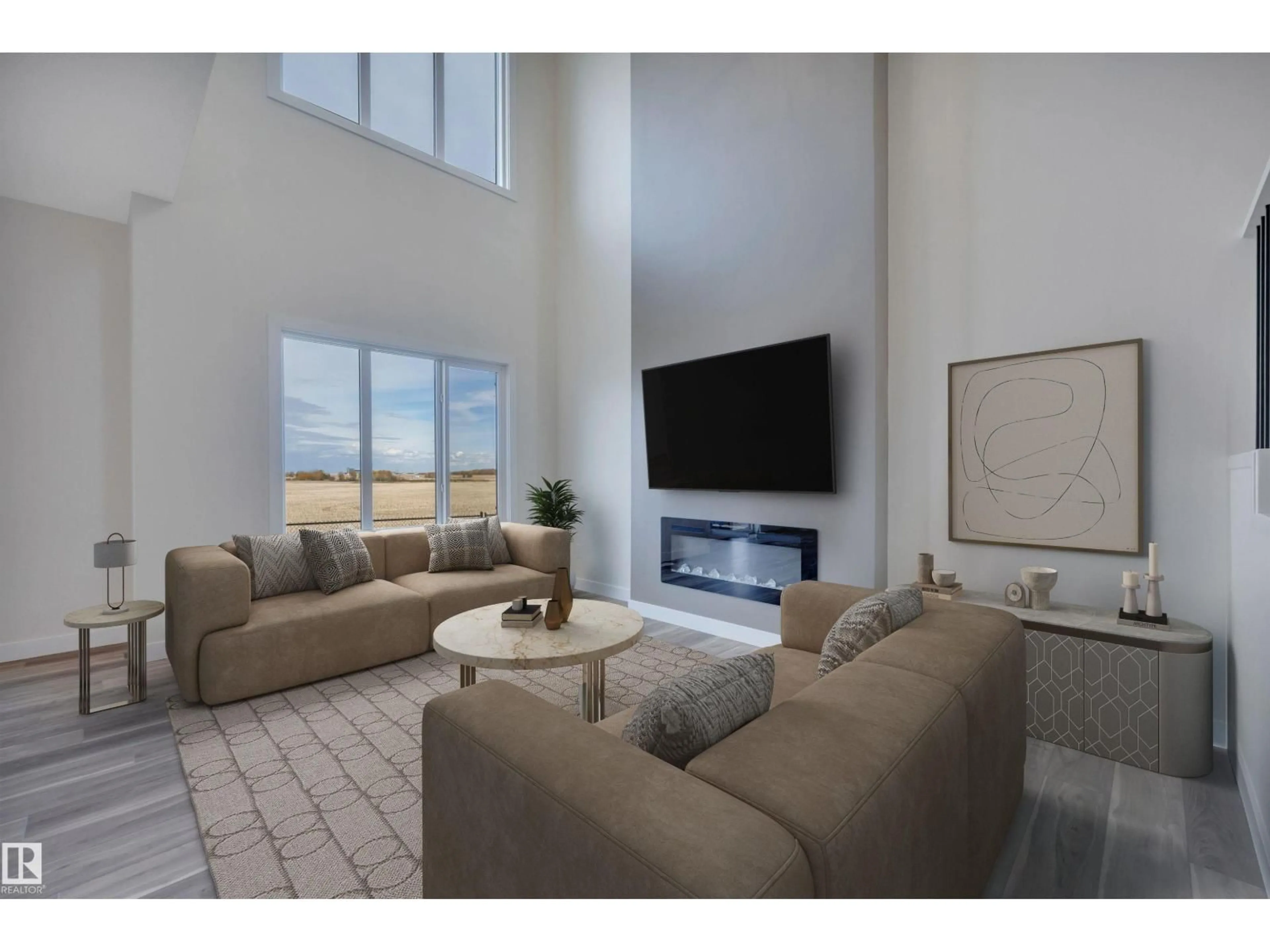 Living room with furniture, unknown for 280 LODGE POLE PL, Leduc Alberta T9E0K7