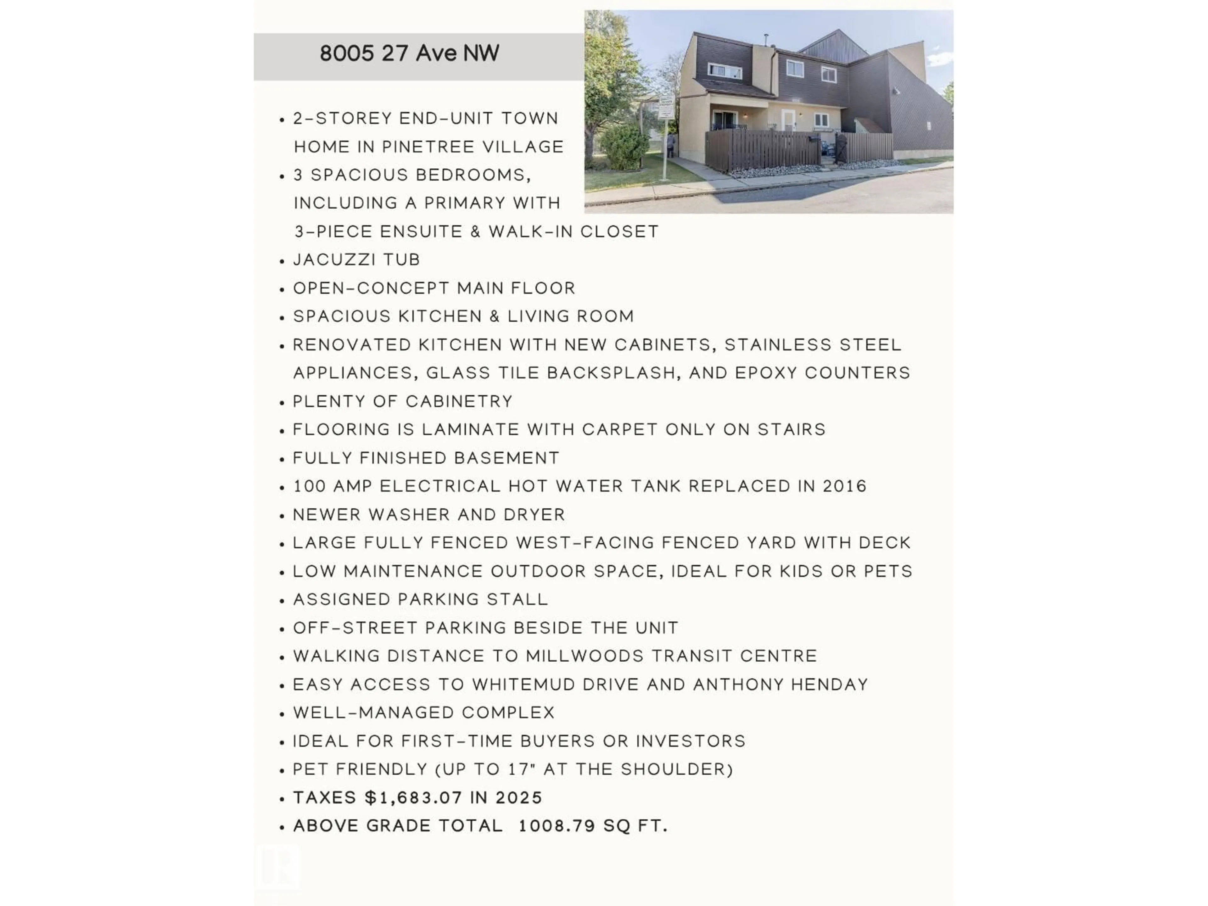 Unknown for 8005 27 AV, Edmonton Alberta T6K3C9