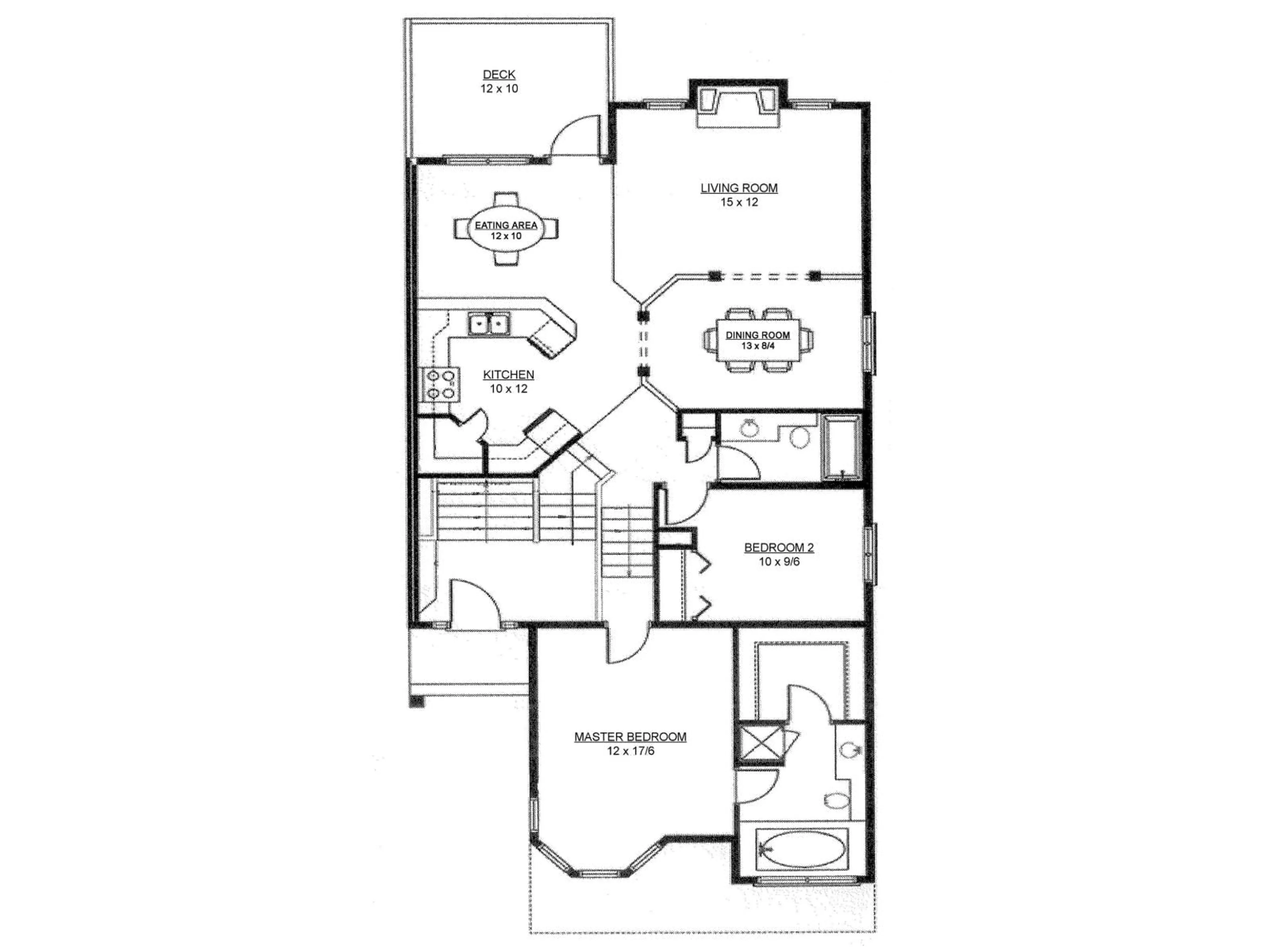 Floor plan for #13 - 12610 15 AV, Edmonton Alberta T6W1X1