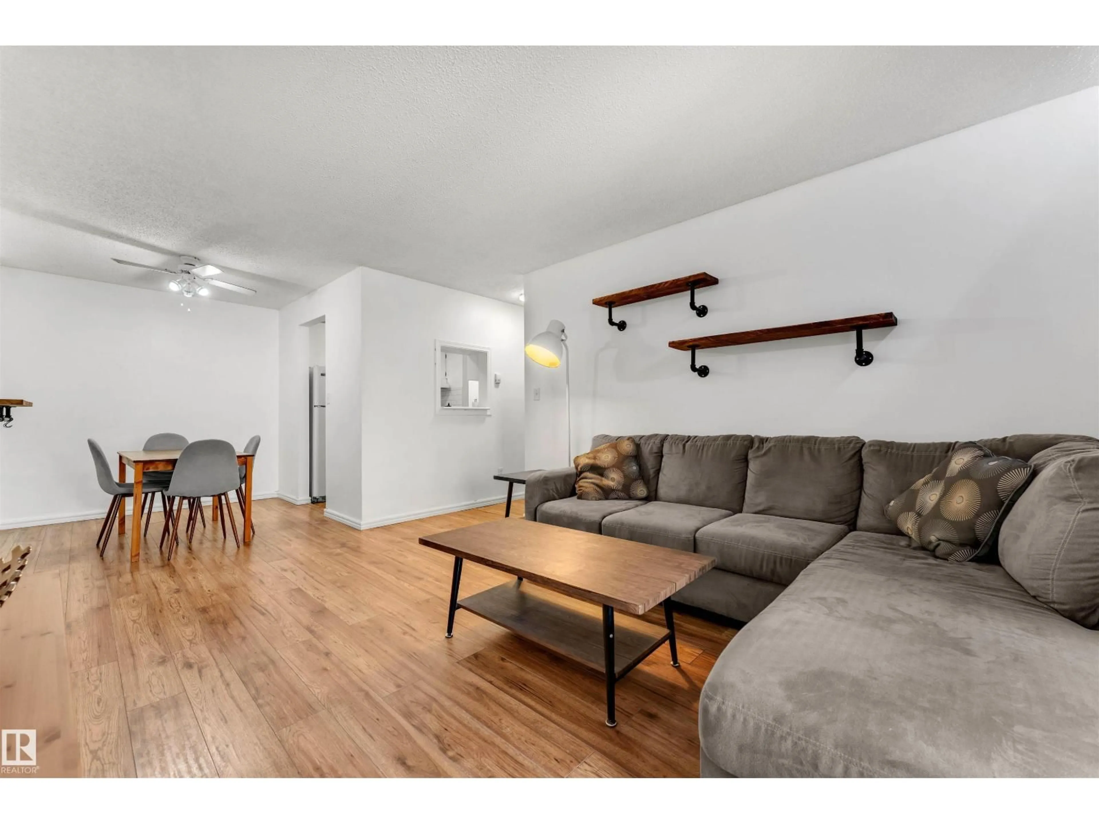 Living room with furniture, wood/laminate floor for #403 - 1620 48 ST, Edmonton Alberta T6L5P1