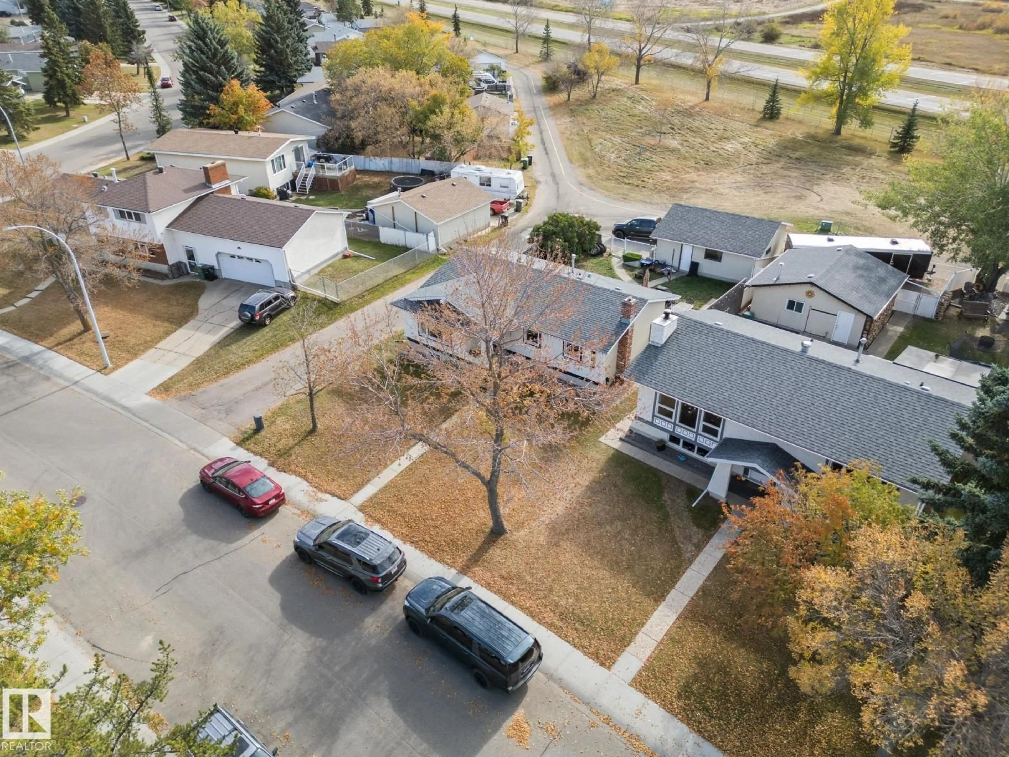 A pic from outside/outdoor area/front of a property/back of a property/a pic from drone, street for 57 NOOTKA RD, Leduc Alberta T9E4J8