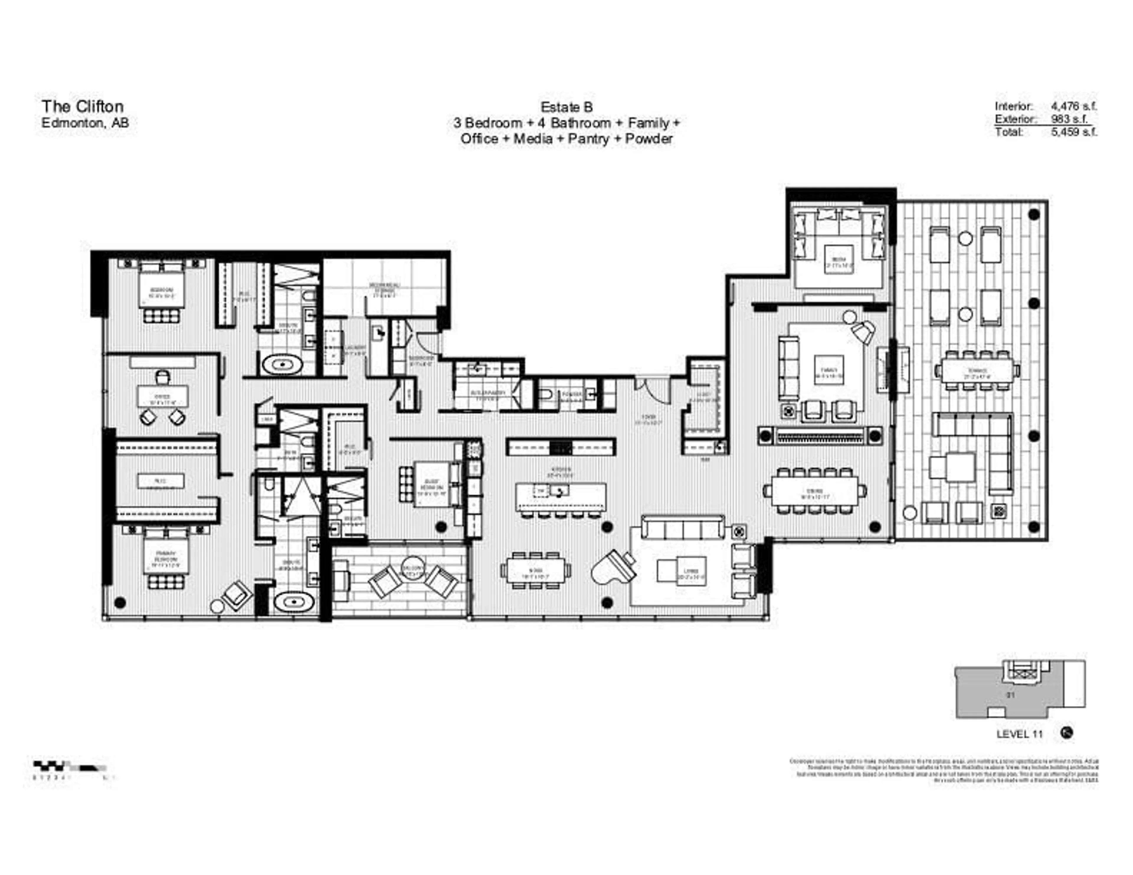 Floor plan for 10143 - 1101 CLIFTON PL, Edmonton Alberta T5H0E7