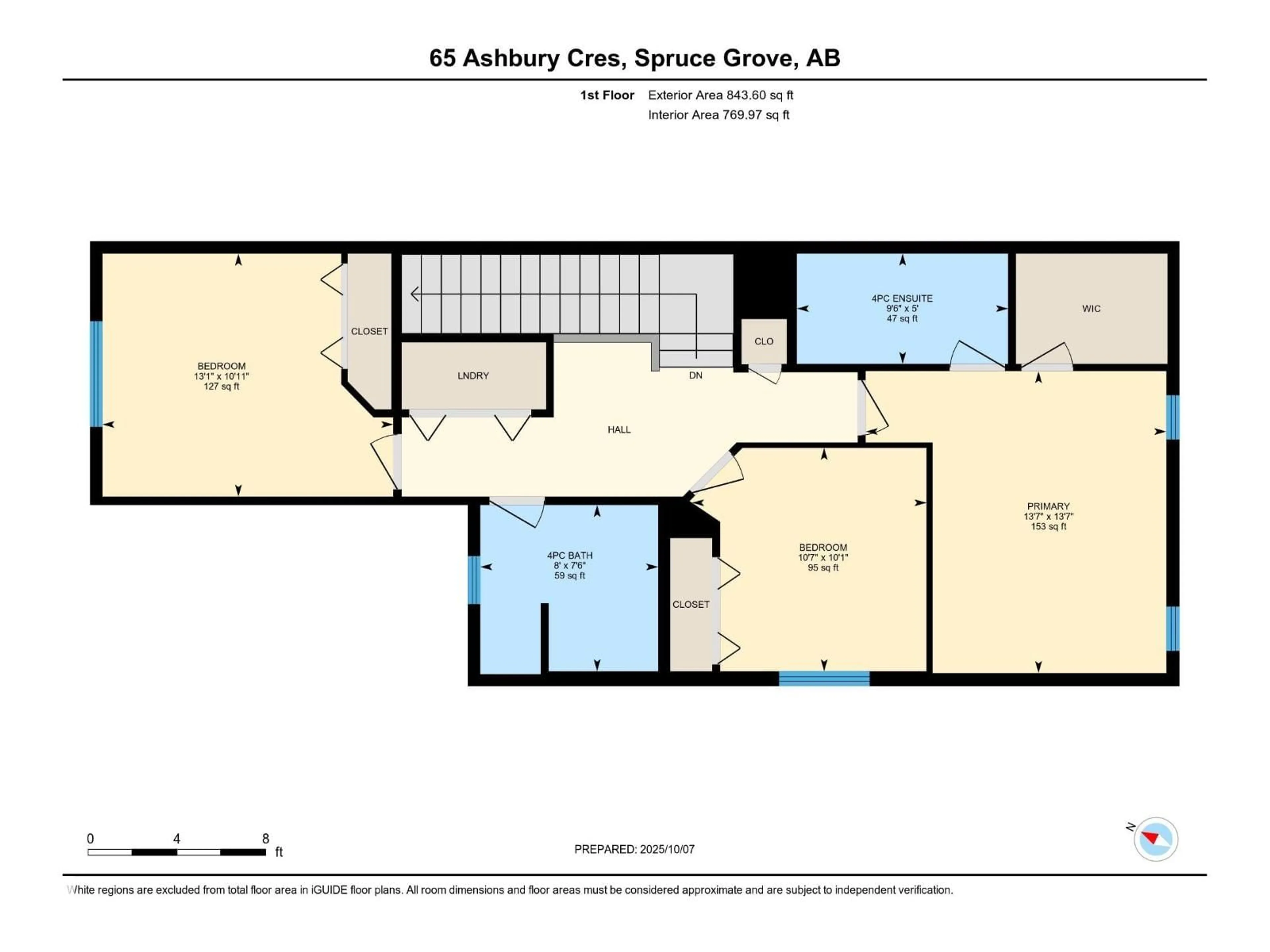 Floor plan for 65 ASHBY GD, Spruce Grove Alberta T7X0K1